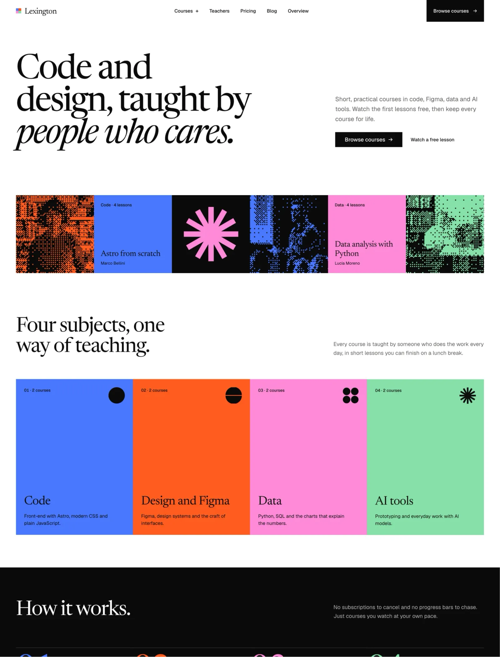 Enlightr theme, first page