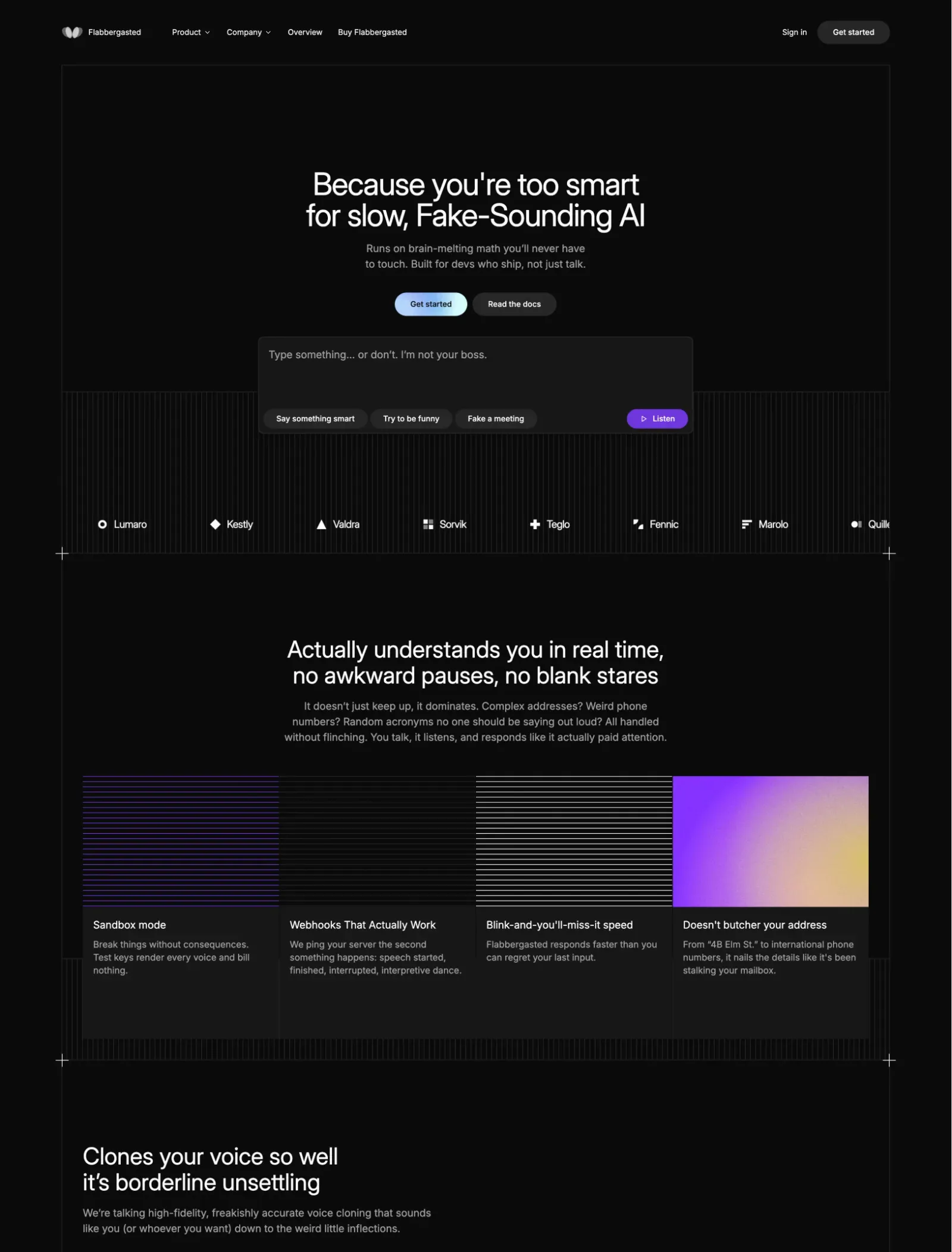 Flabbergasted theme, first page