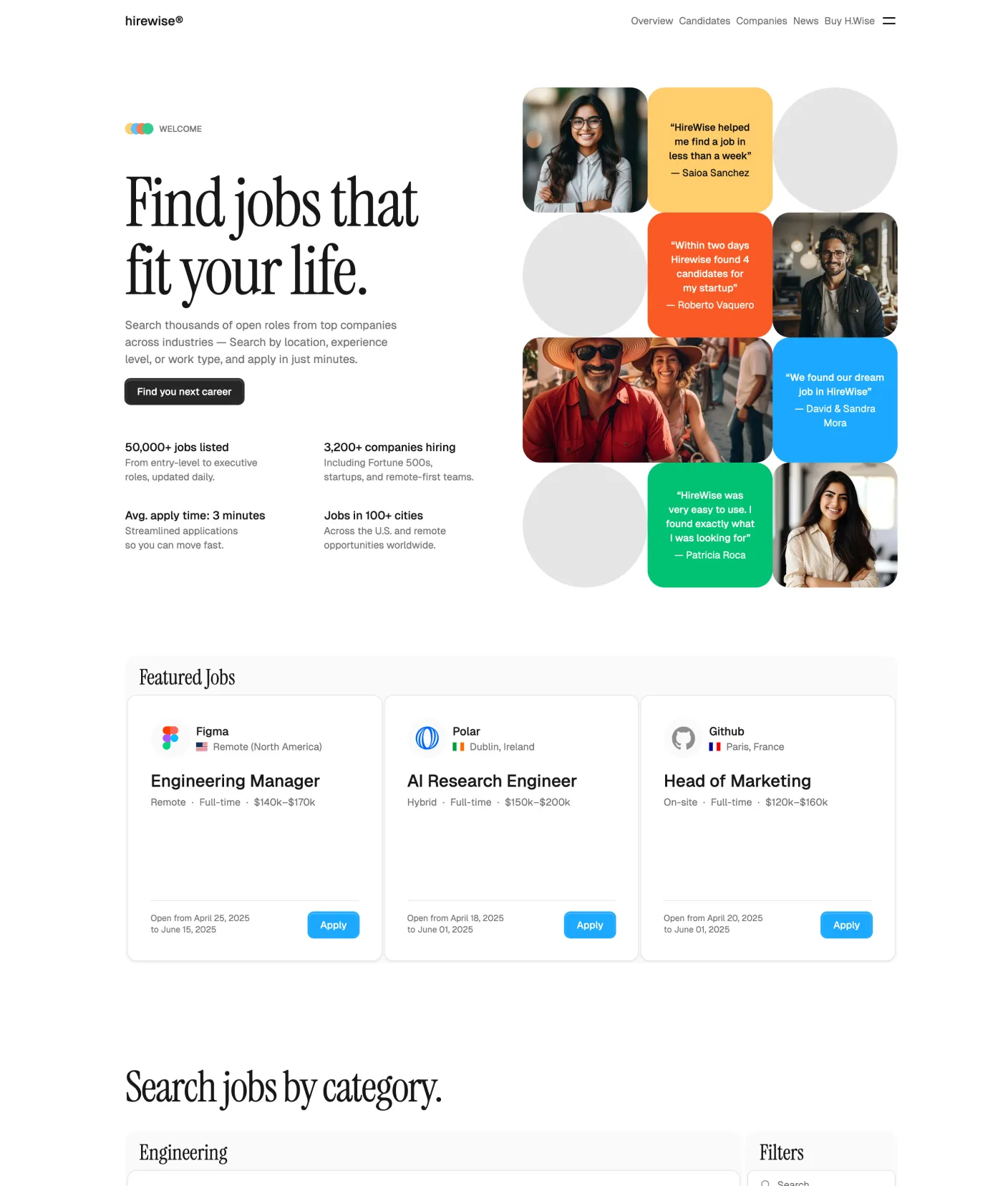 Hirewise page preview