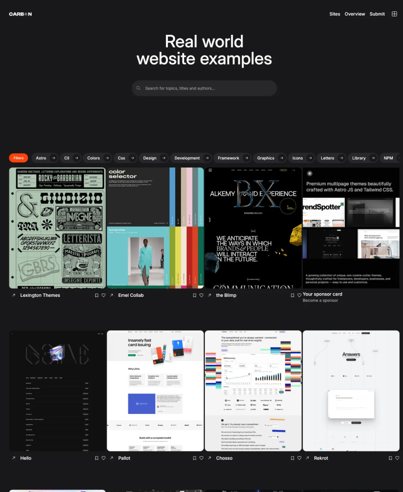 Carbon page preview
