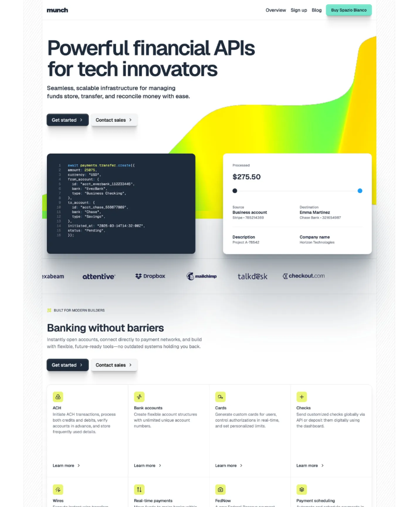 Spazio Bianco page preview