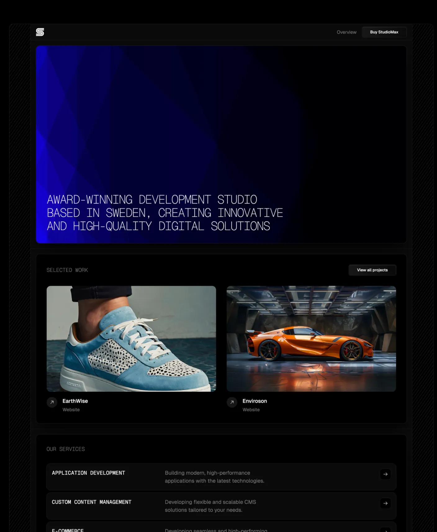 Studiomax page preview