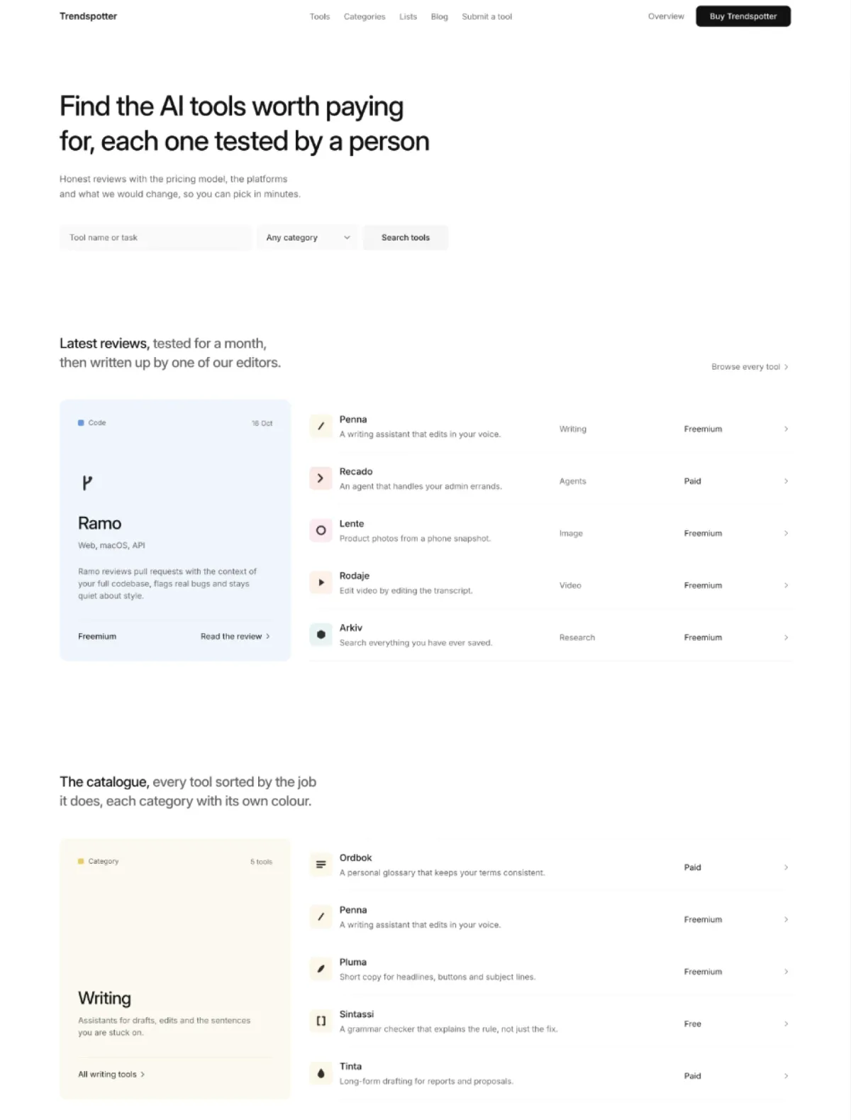 Trendspotter theme