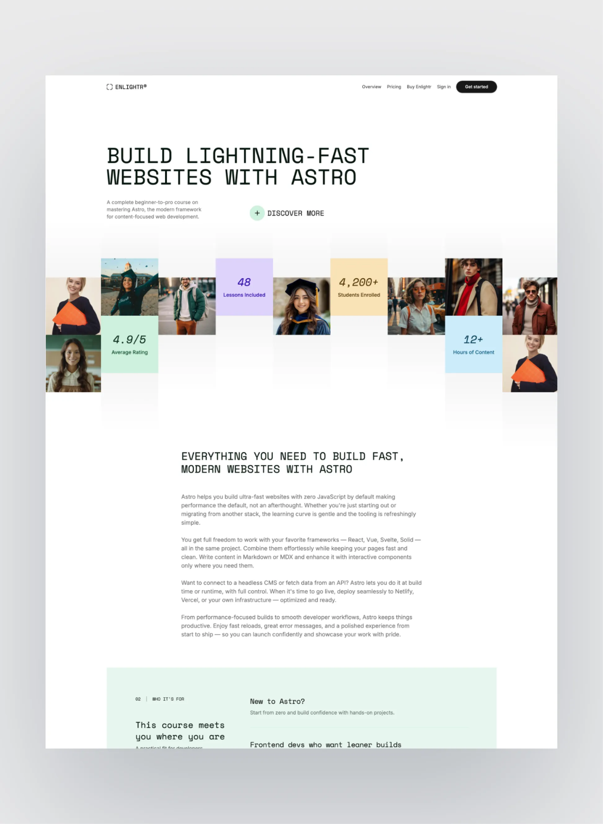 Enlightr page preview
