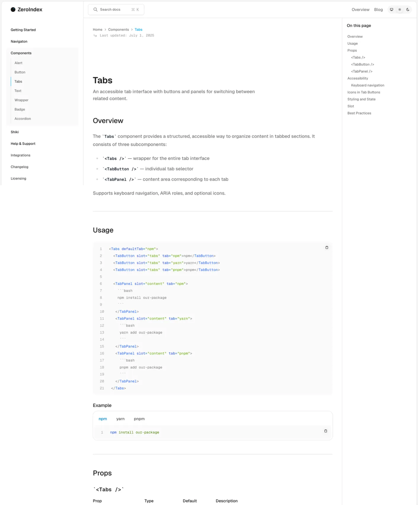 Zeroindex page preview