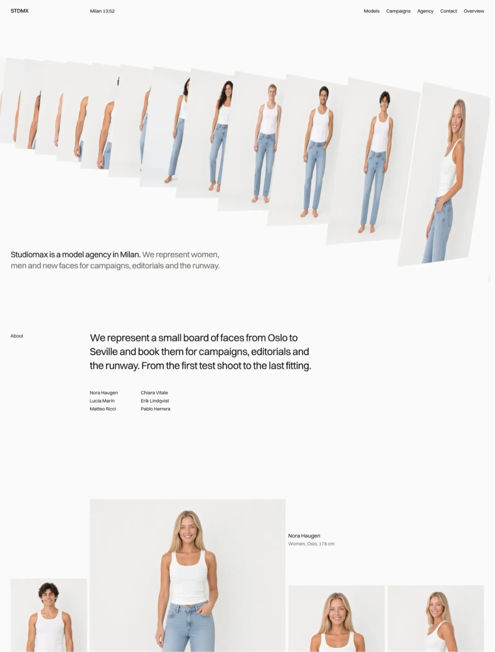 Studiomax theme, first page