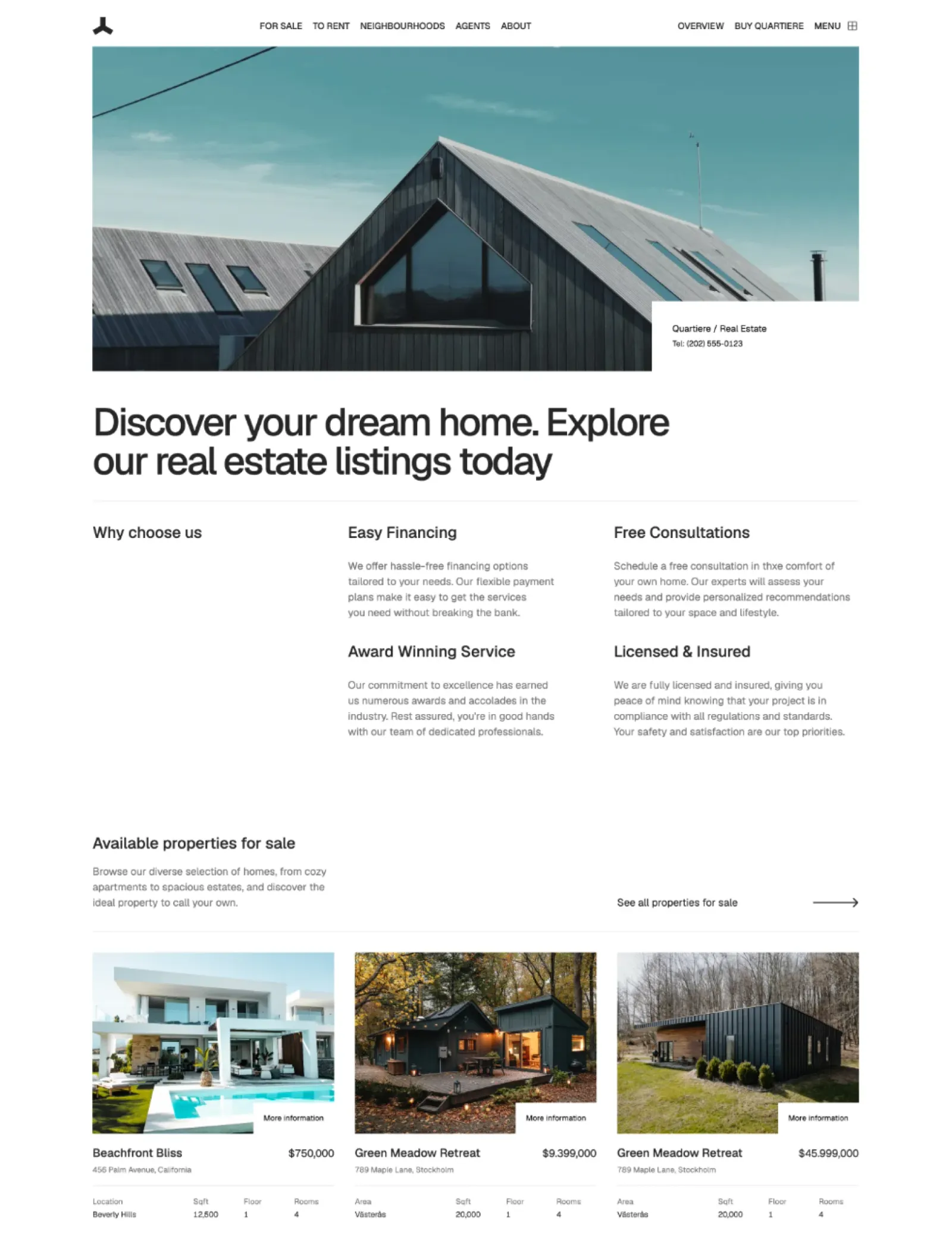Quartiere theme, first page