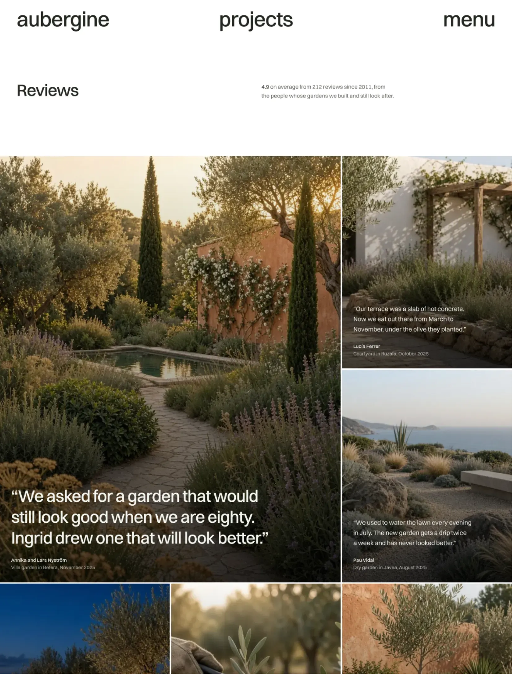 Aubergine project case study with before and after and reviews
