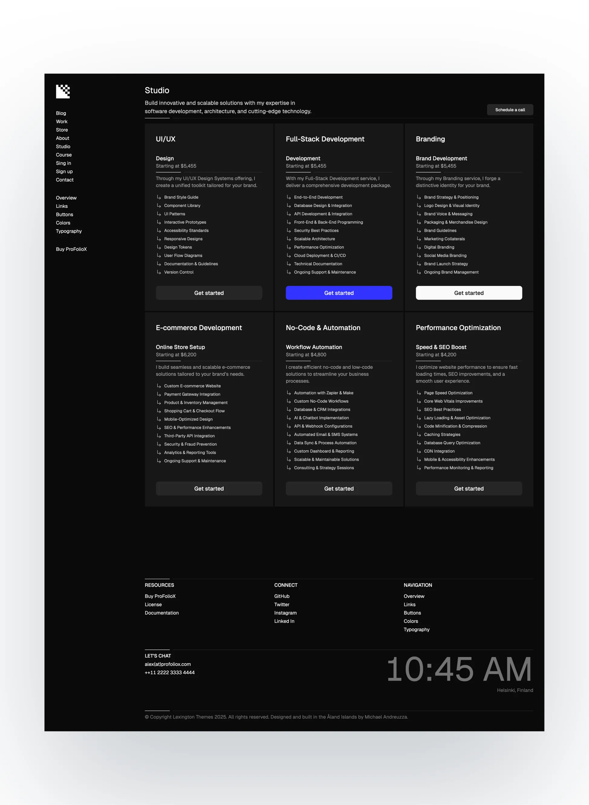 Pro FolioX contact form