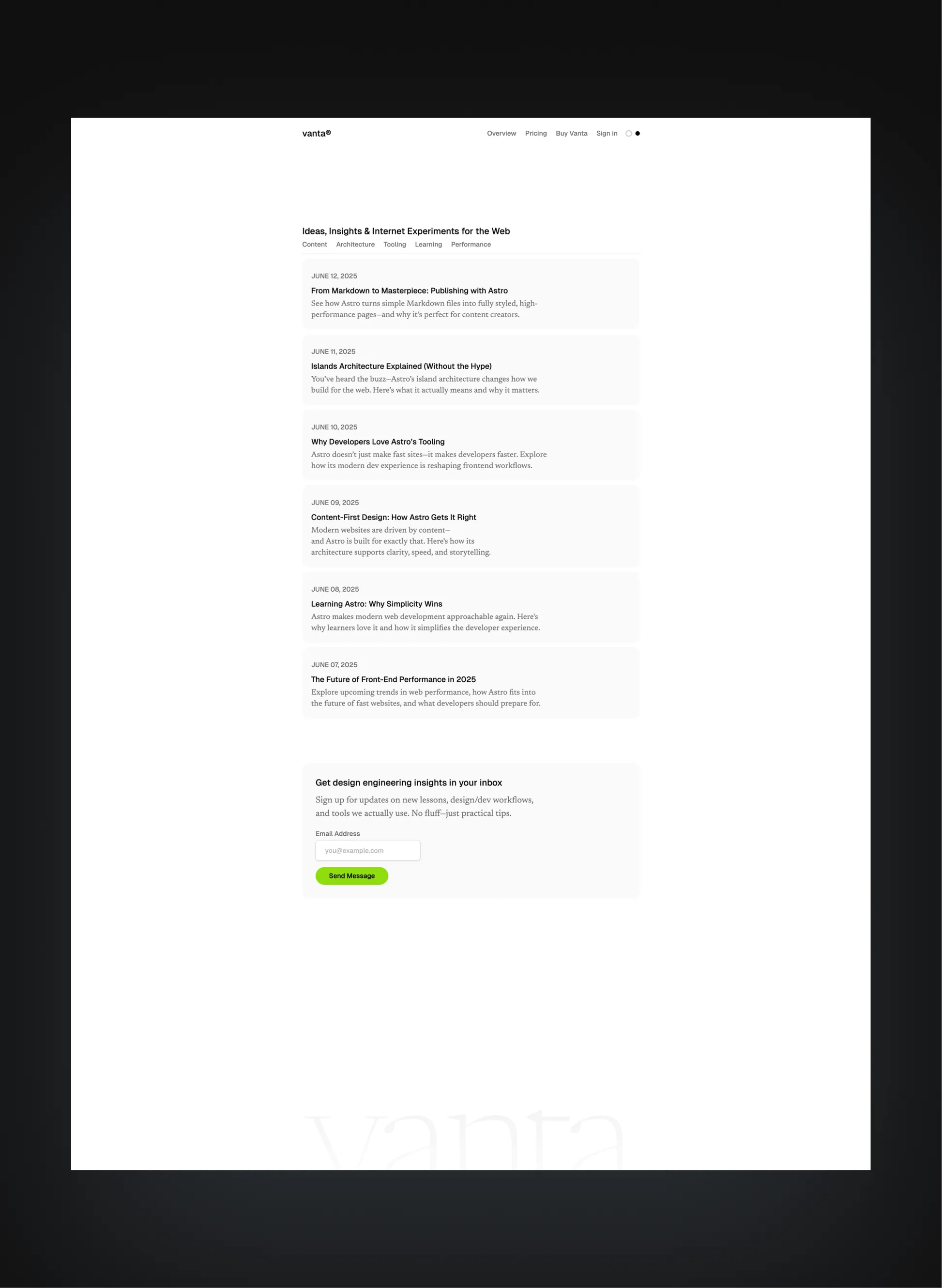 Vanta assignment submission