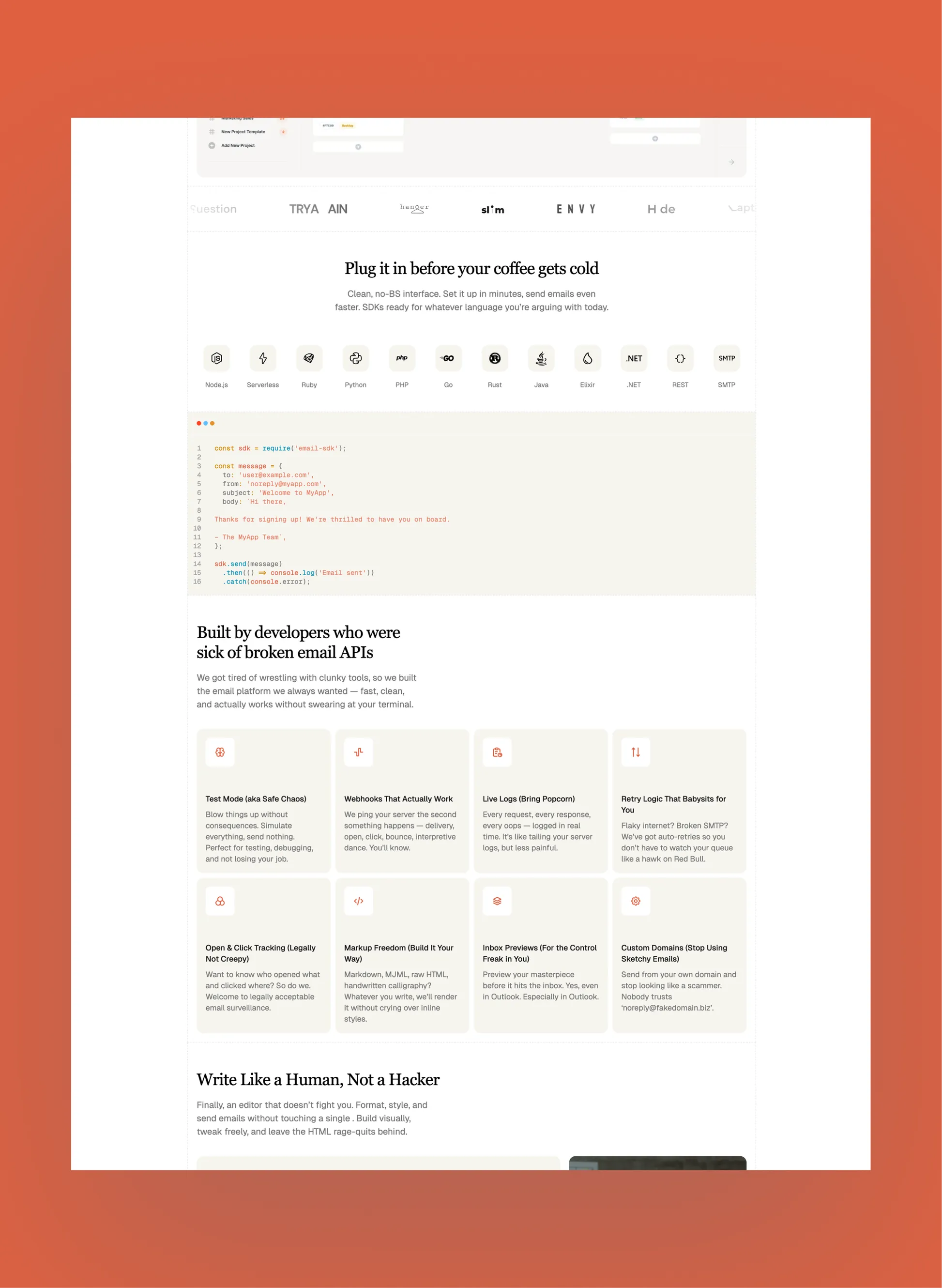 Brightlight about page layout