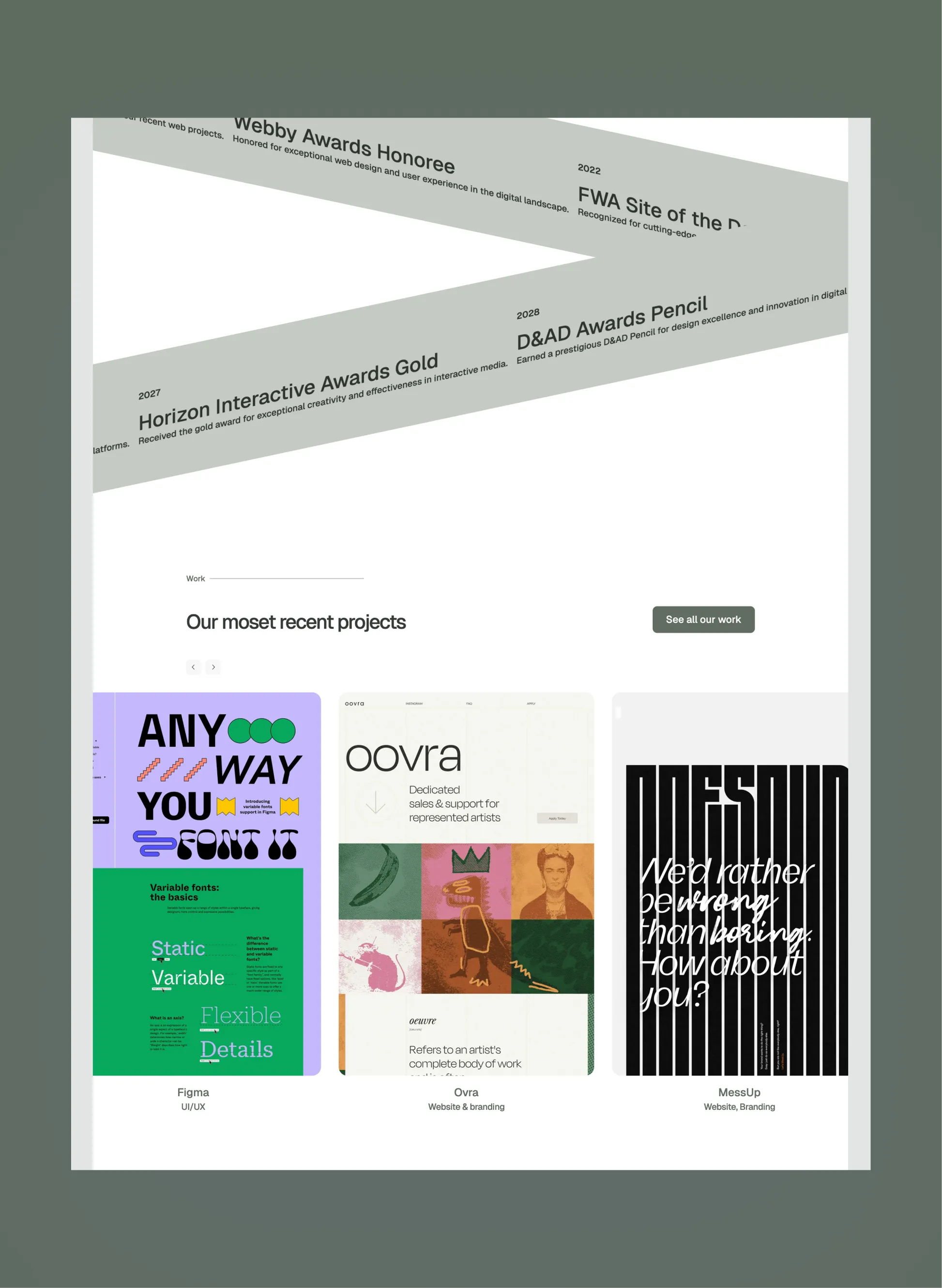 Outkast about page layout