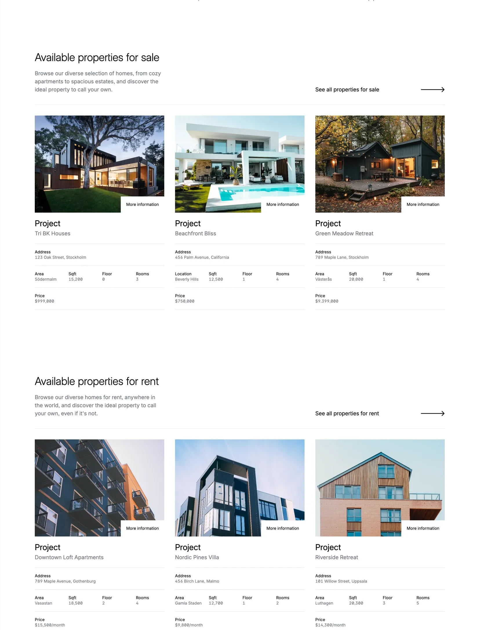 Quartiere property listings grid