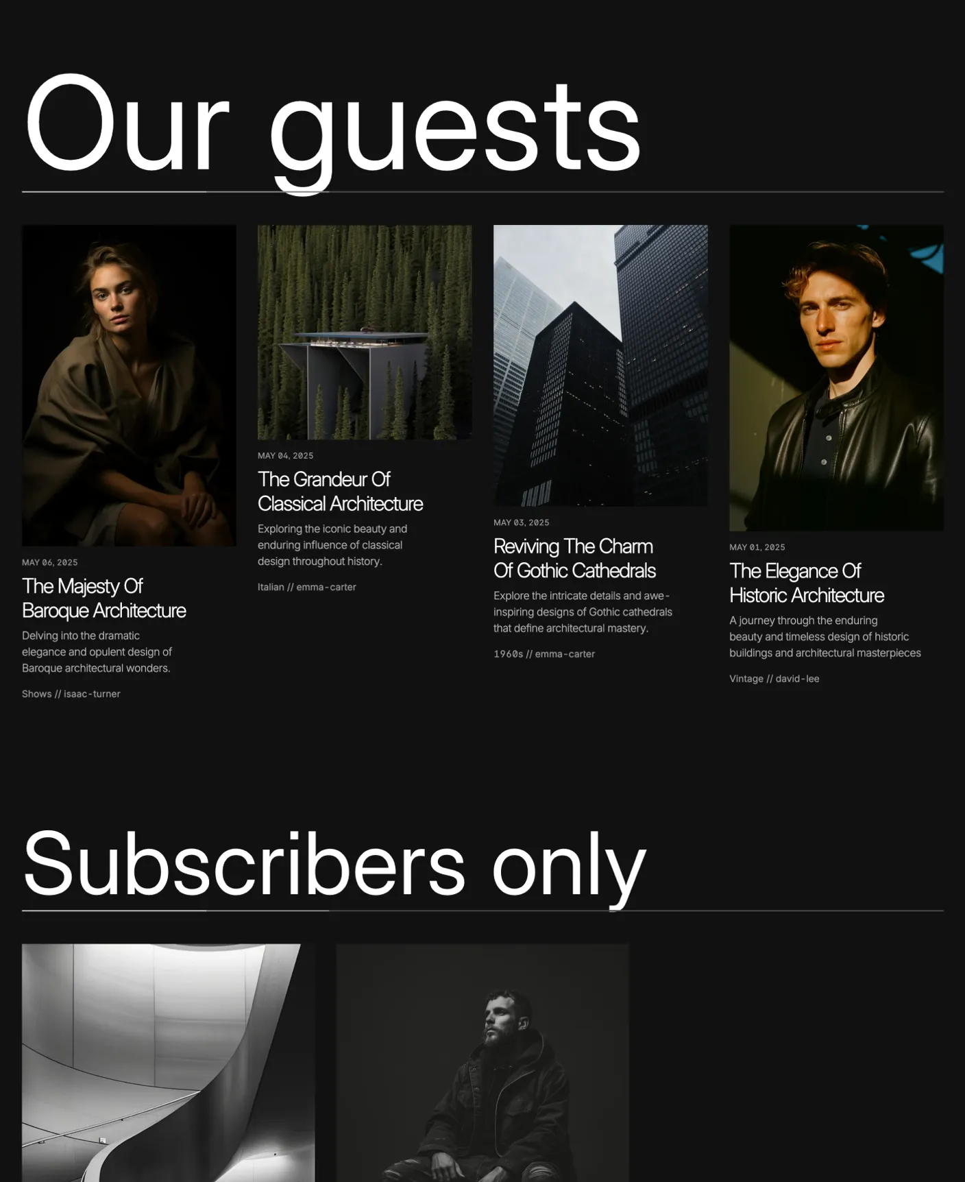 Author page preview