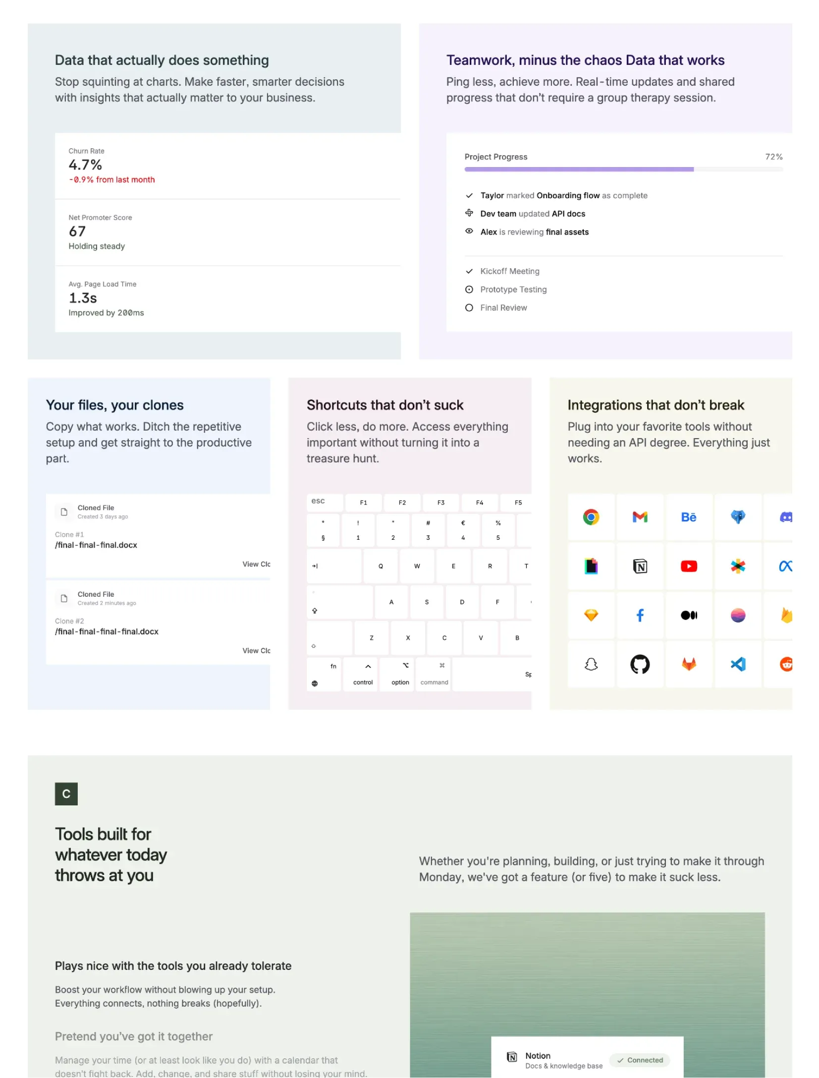 Alfred pricing page layout