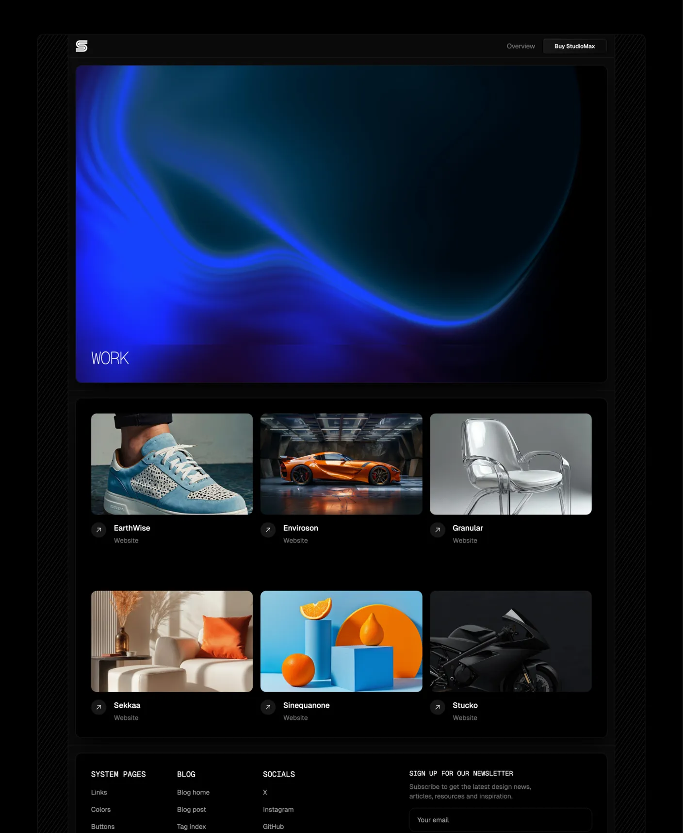 Studiomax page preview