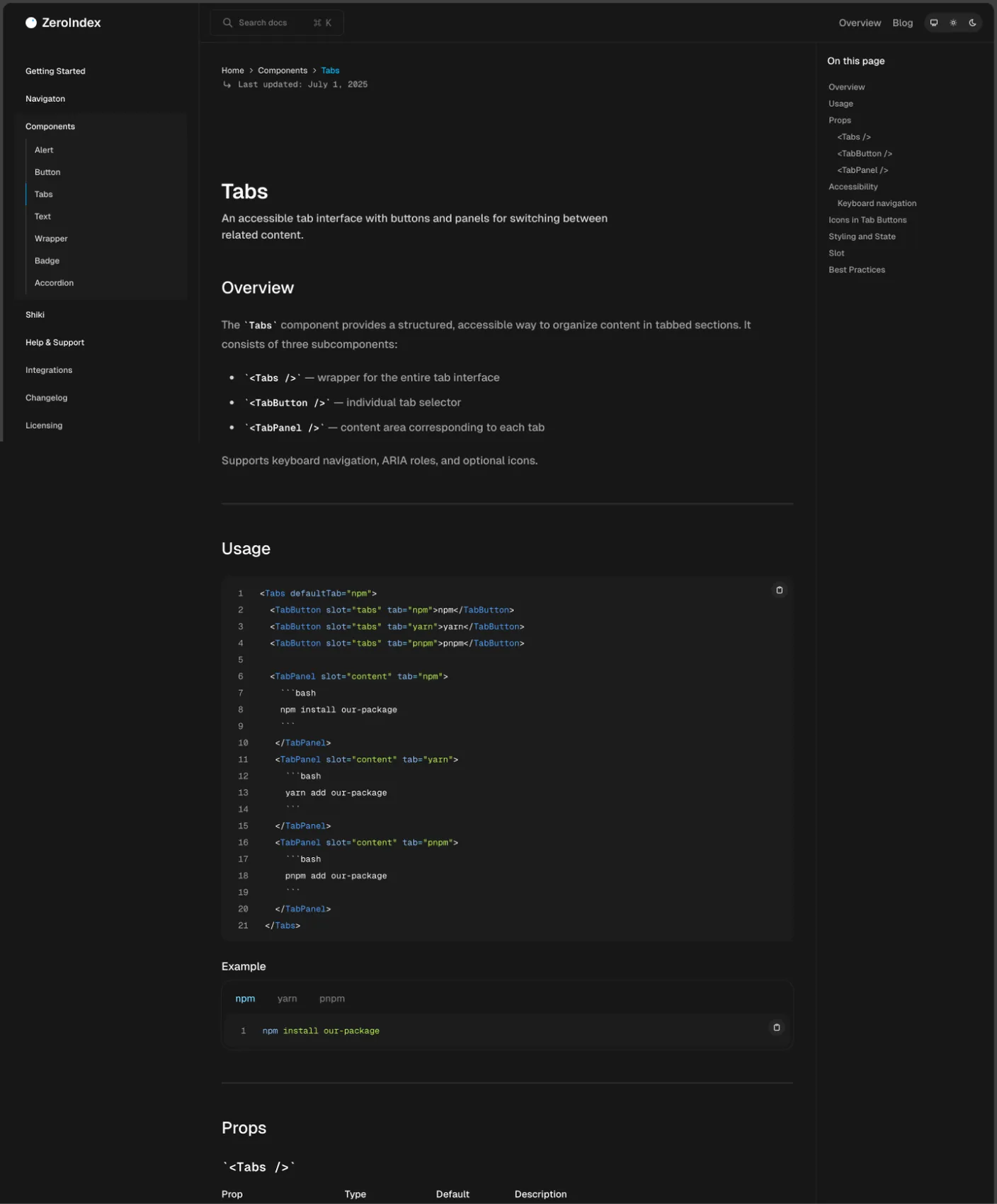 Zeroindex page preview