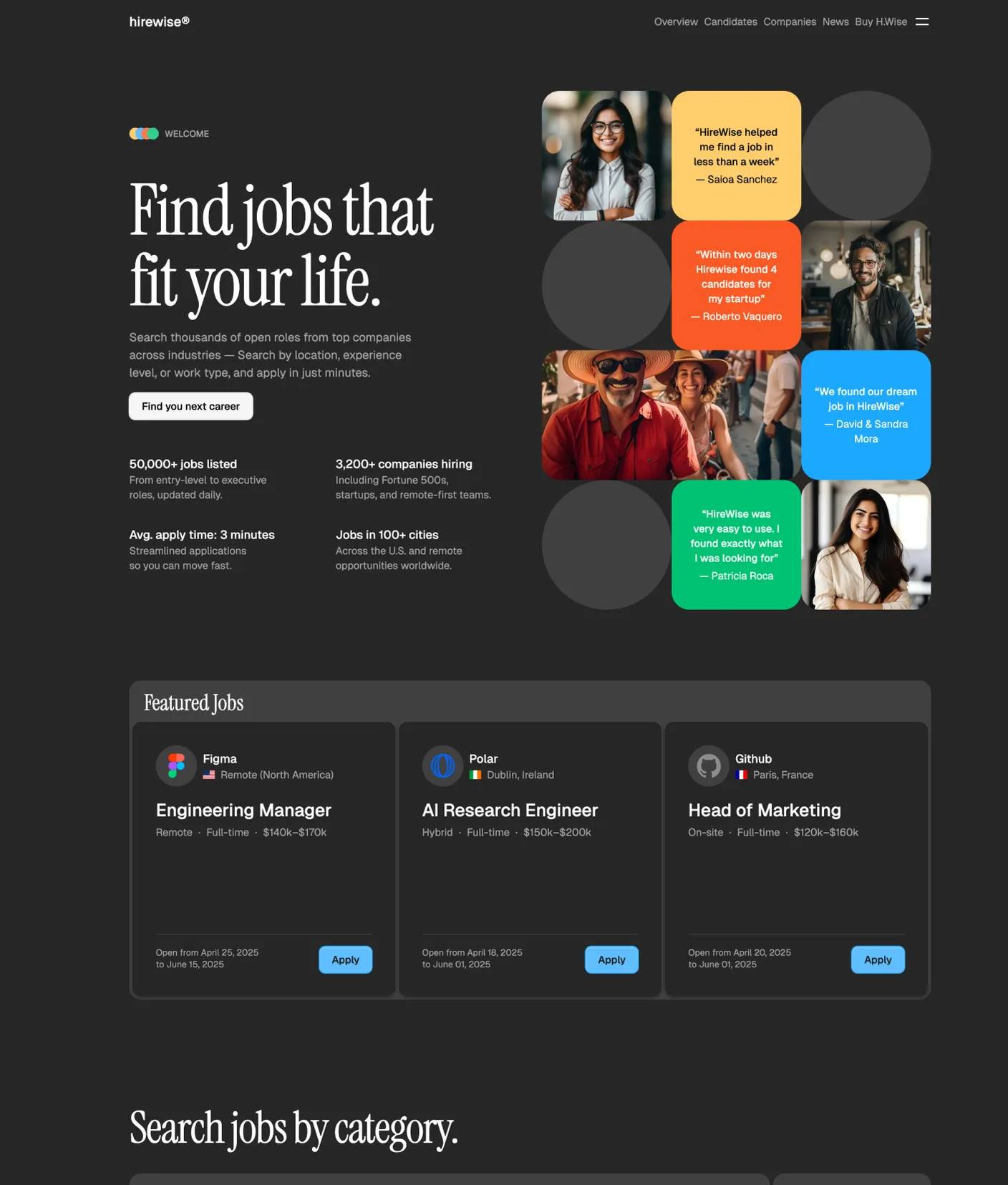 Hirewise page preview