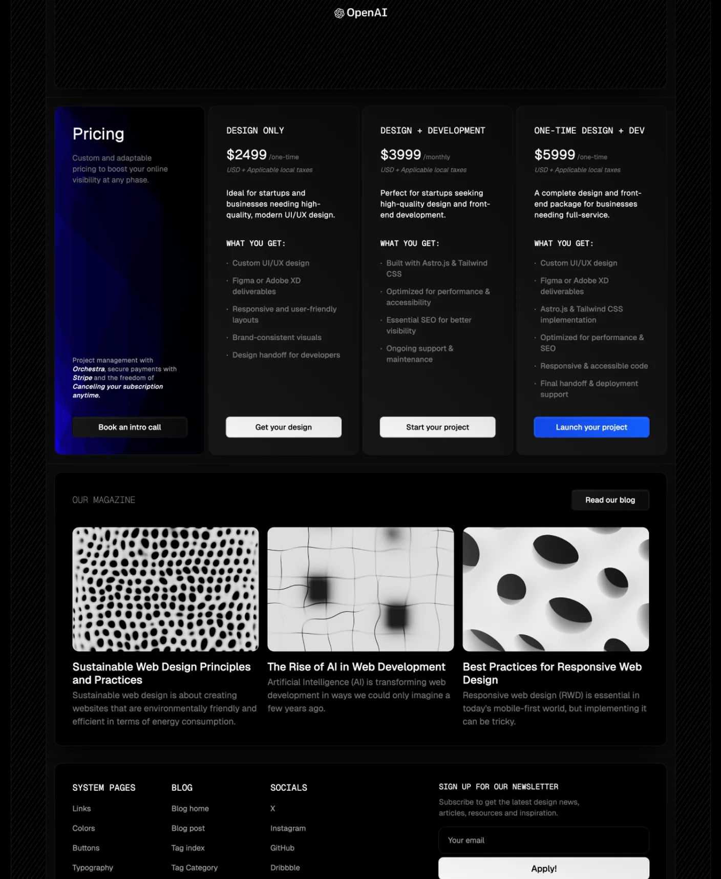 Studiomax page preview
