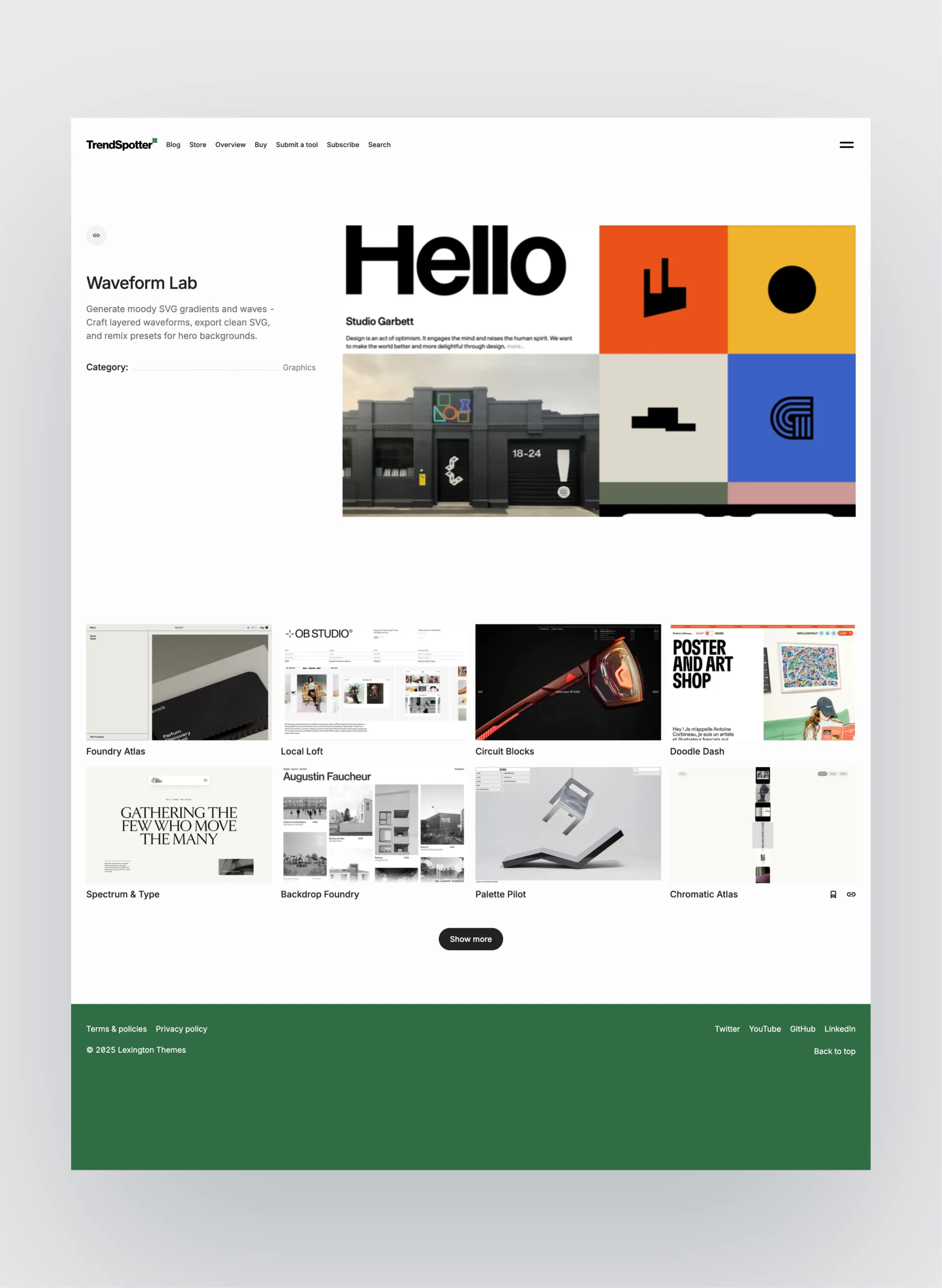 Trendspotter collection creation and management modal