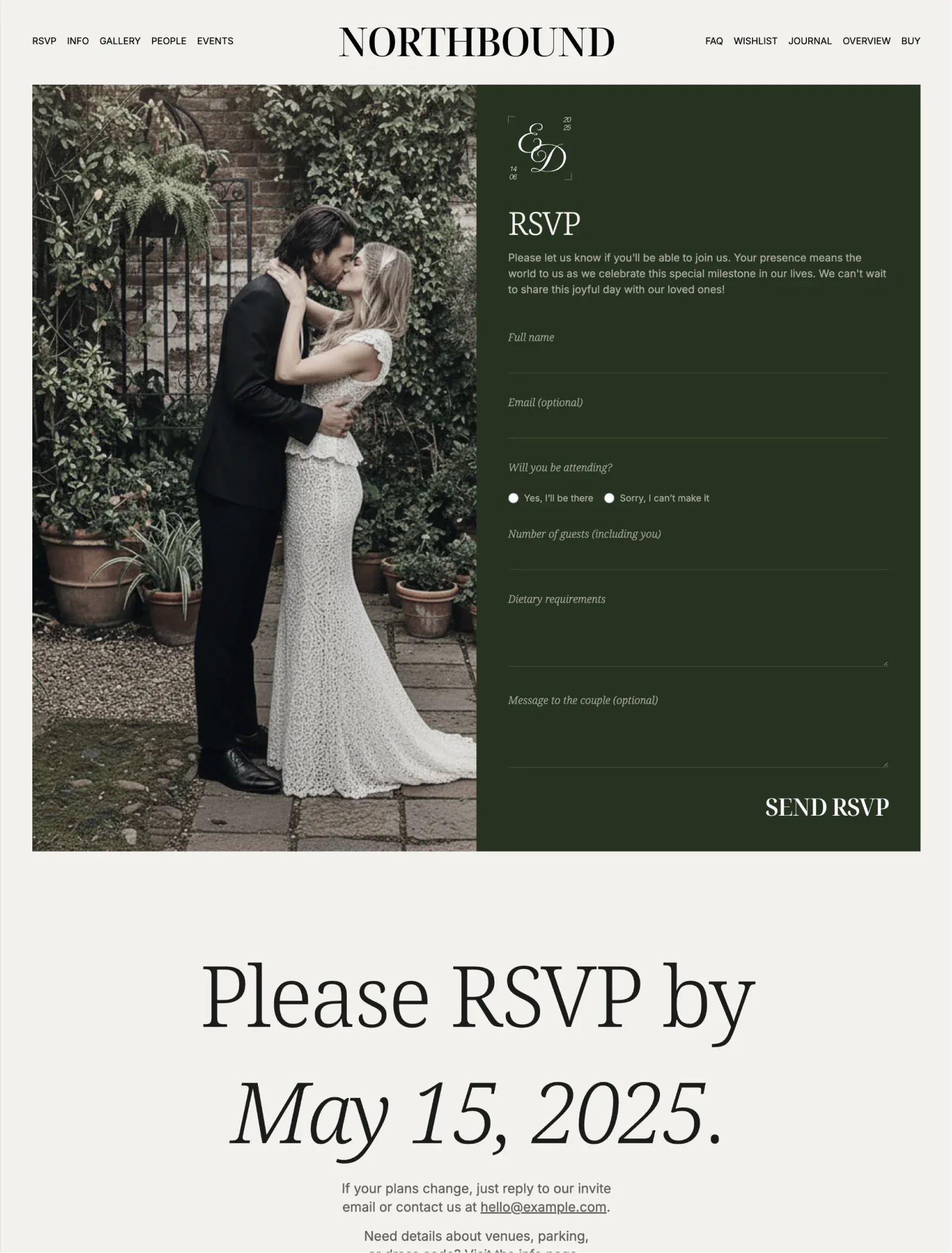 Northbound wedding gallery album overview