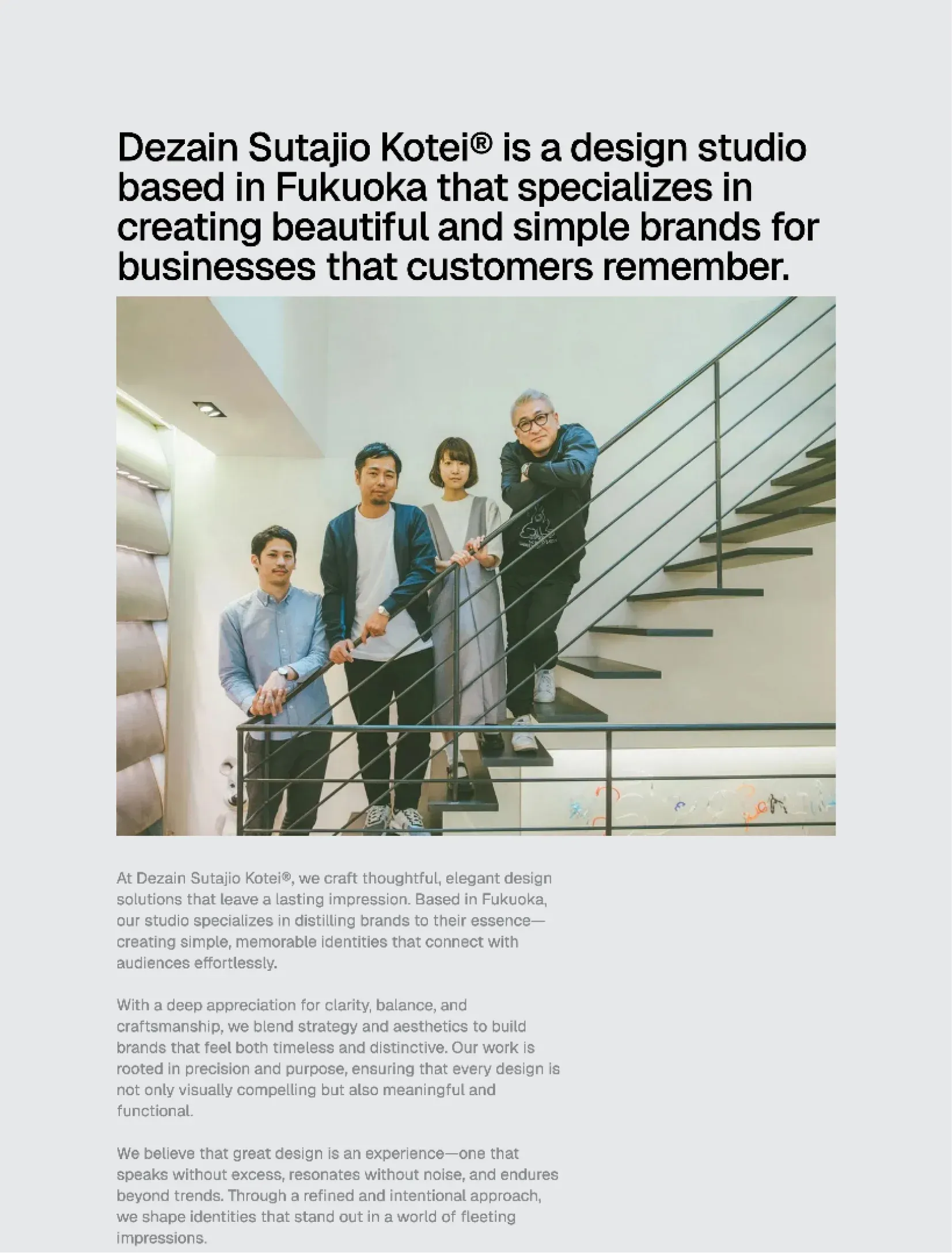 Kotei work showcase layout