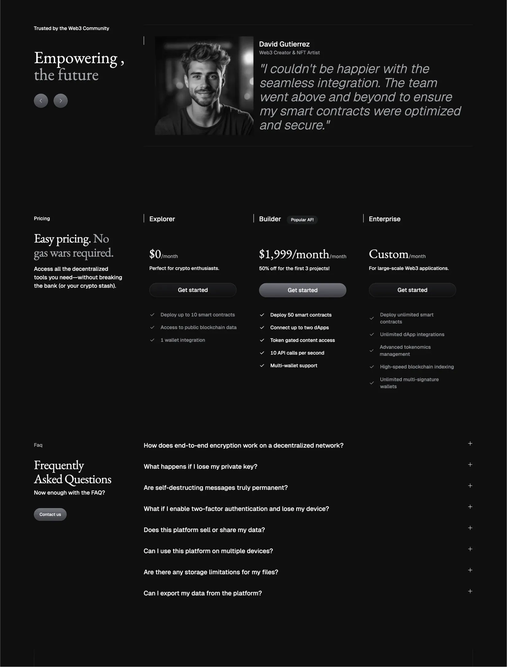 Buio blog layout