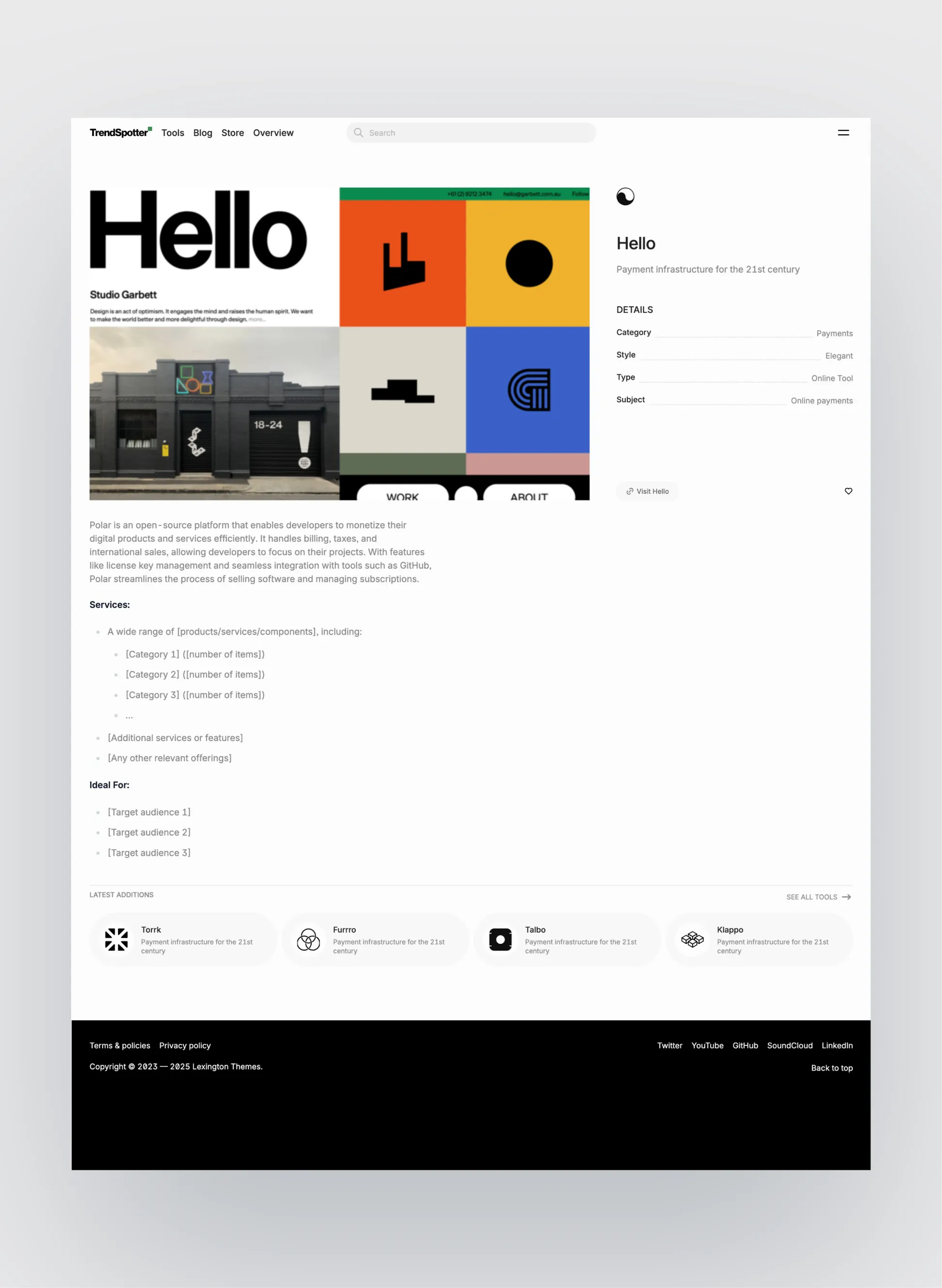 Trendspotter collection creation and management modal