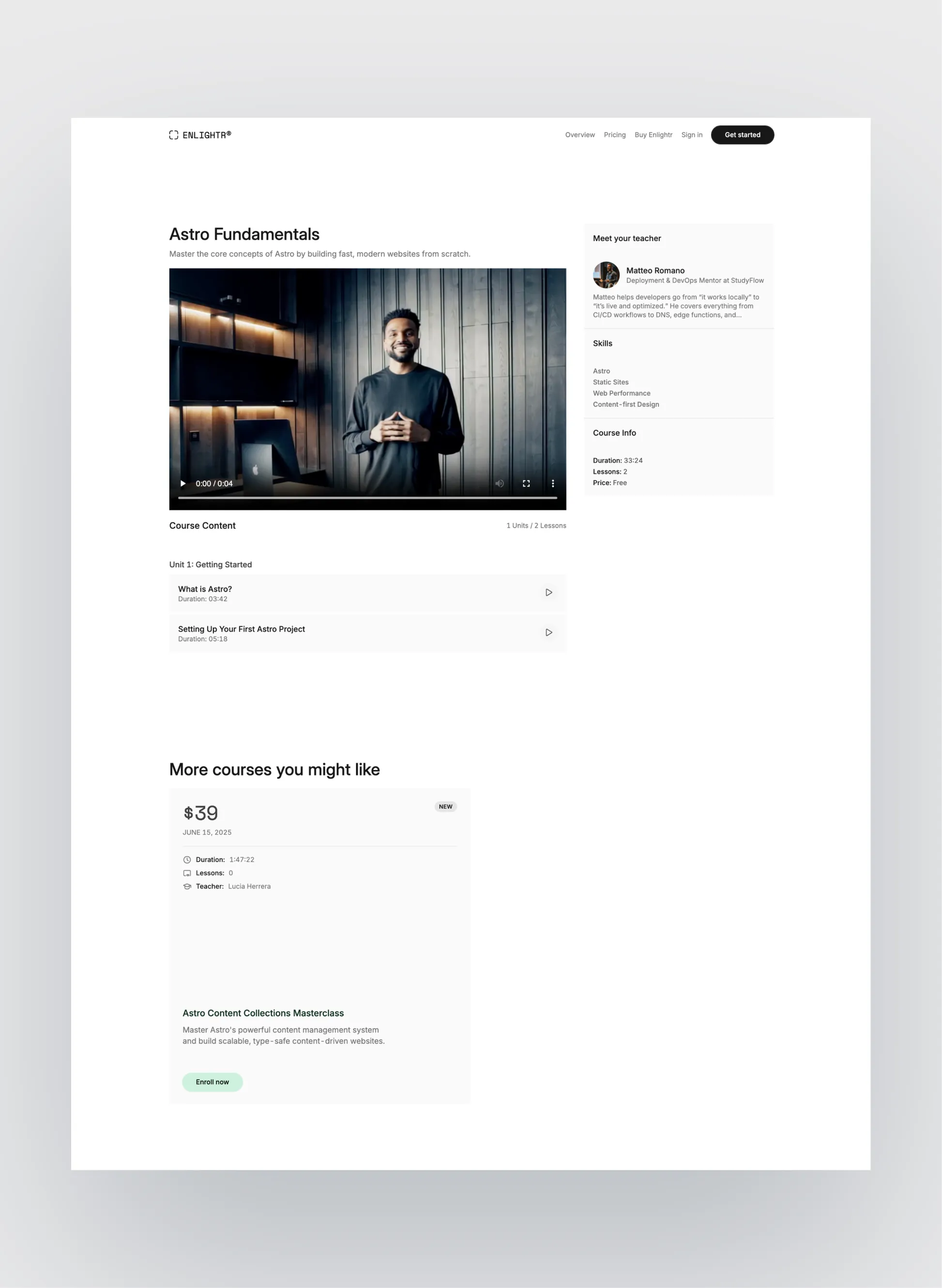 Enlightr page preview