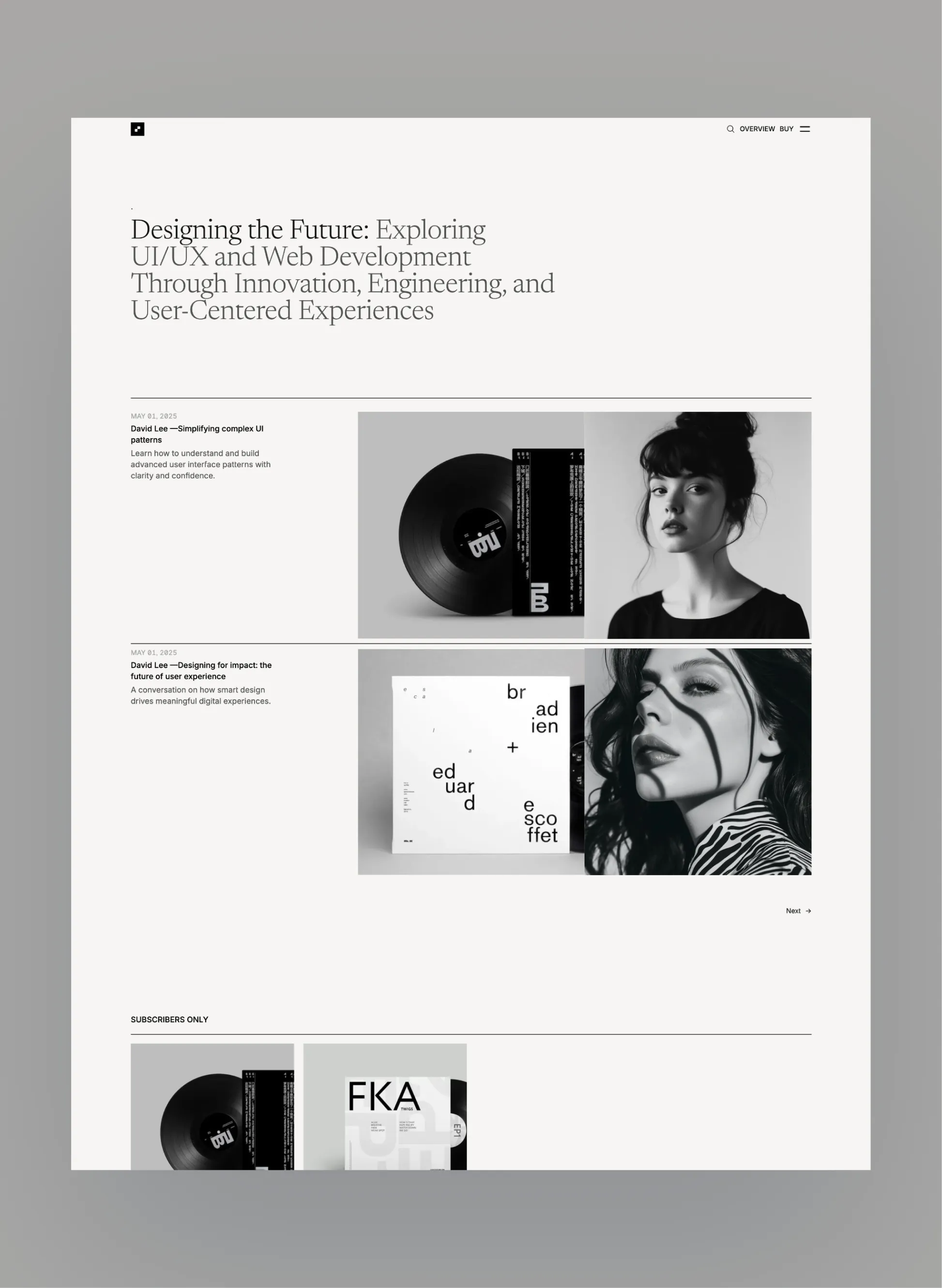 Hemingway blog post layout