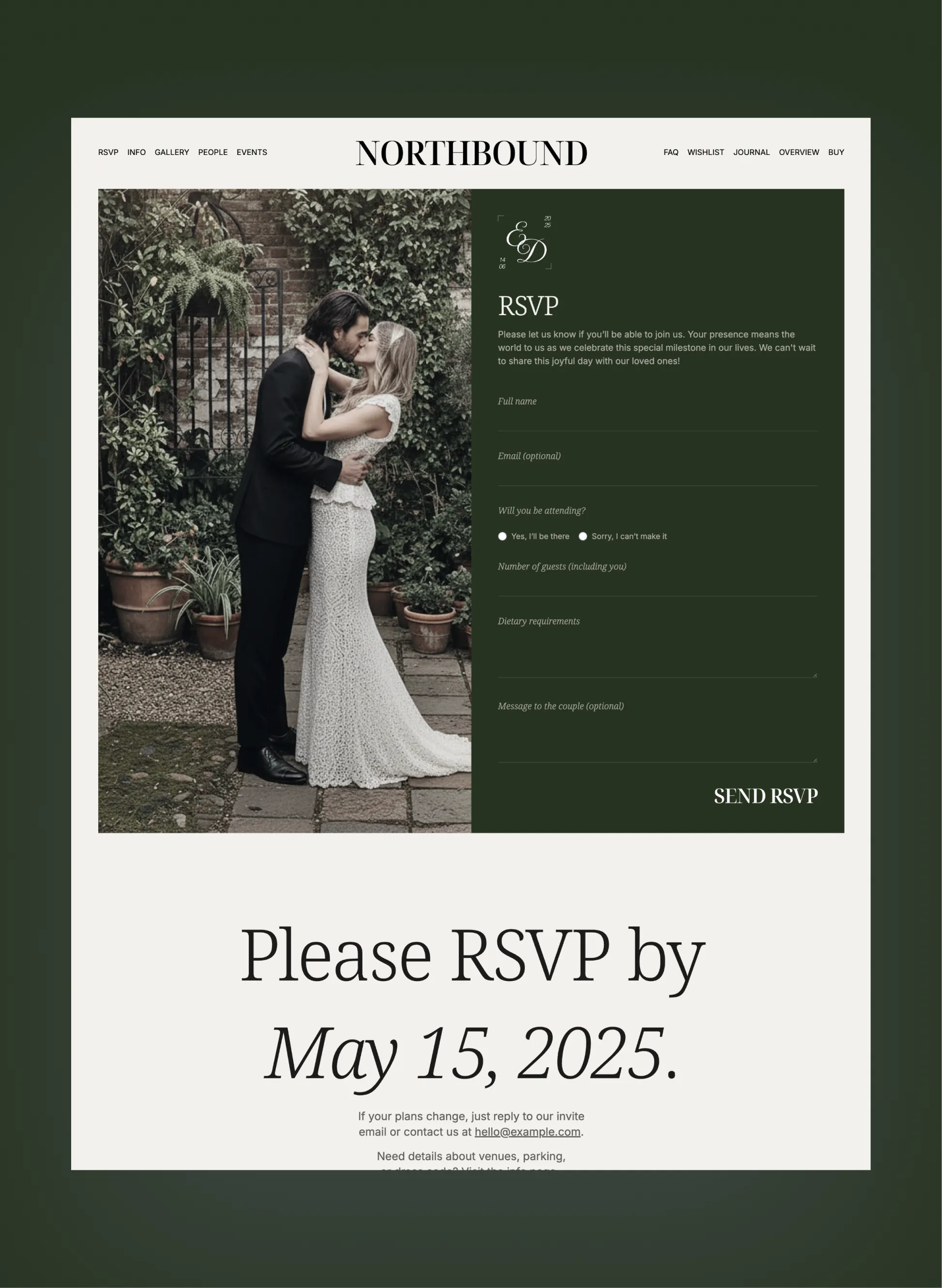 Northbound wedding gallery album overview