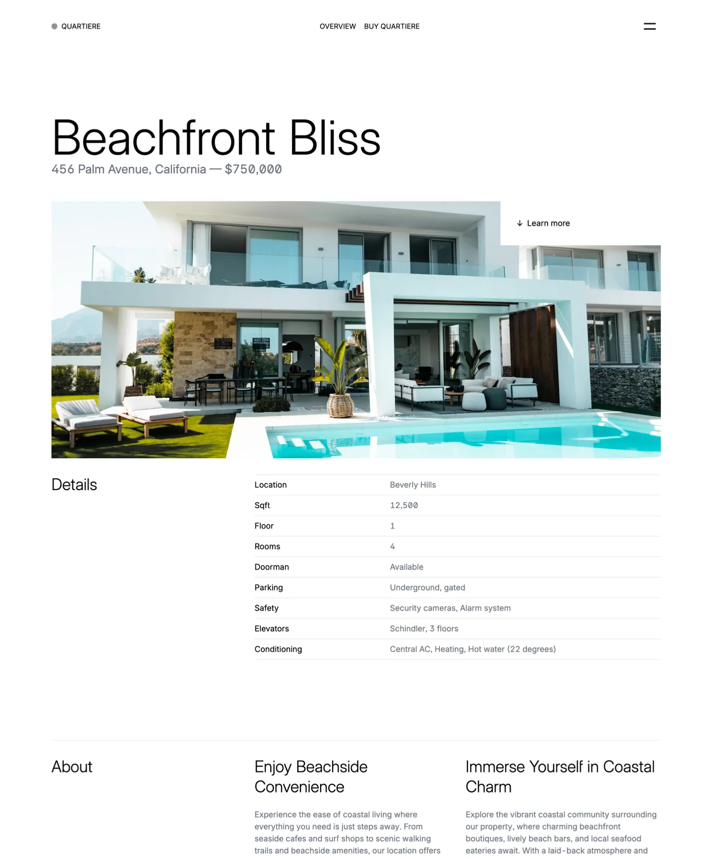 Quartiere page preview