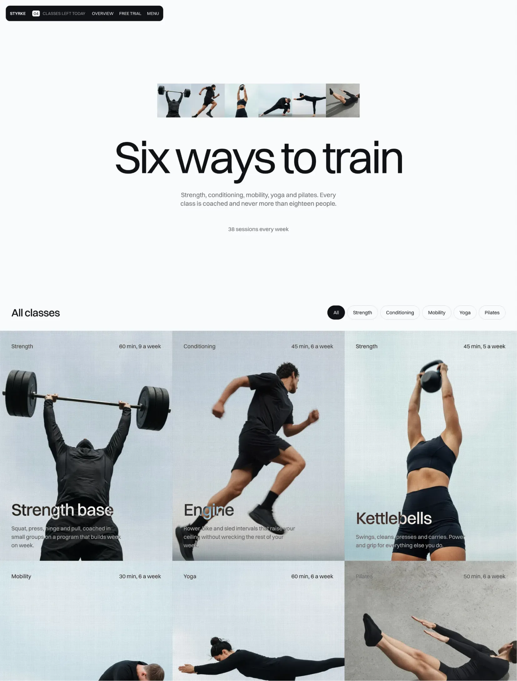 Coleman memberships page with three plans on class photos and a monthly and yearly toggle