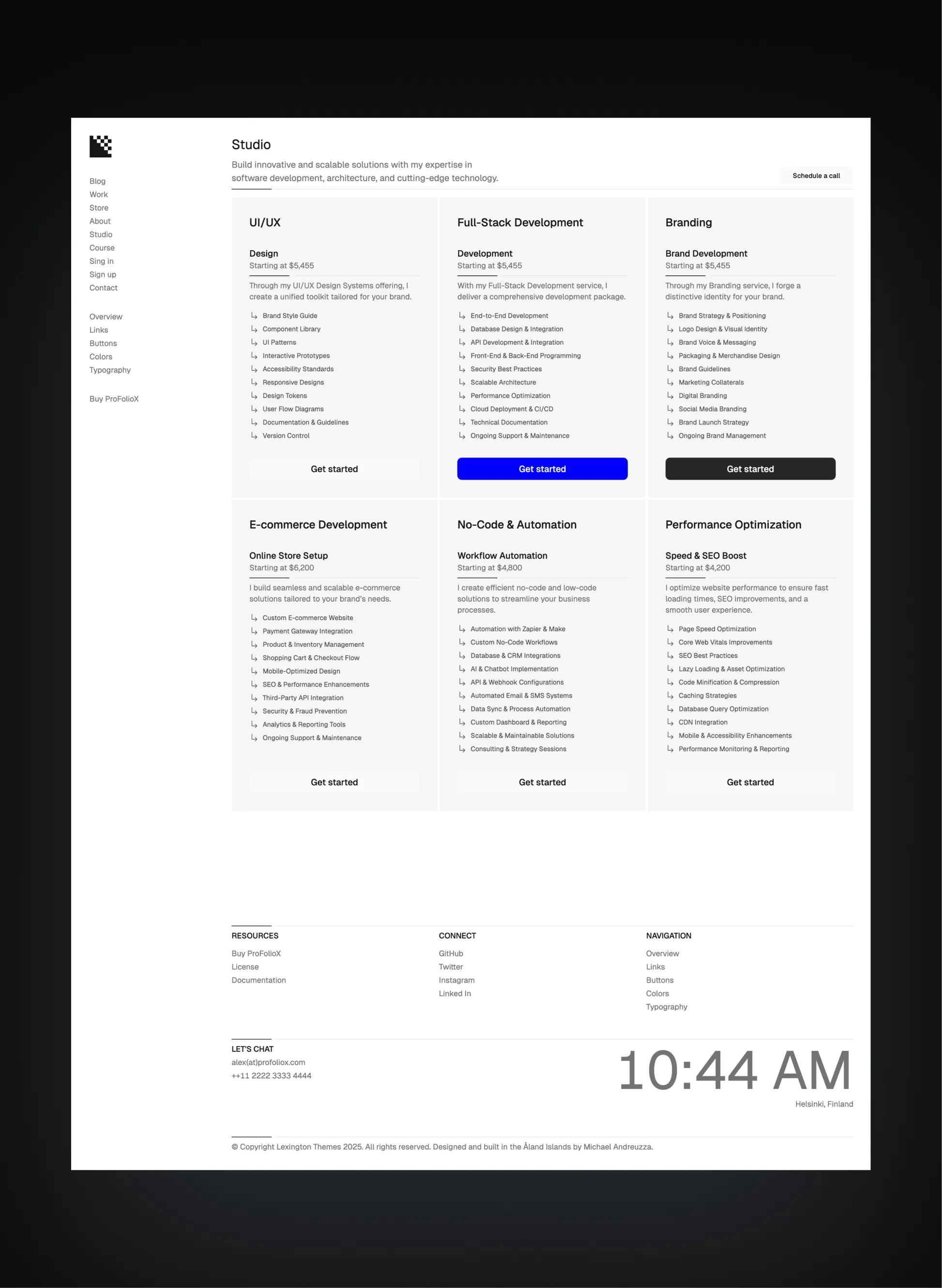 Pro FolioX studio overview