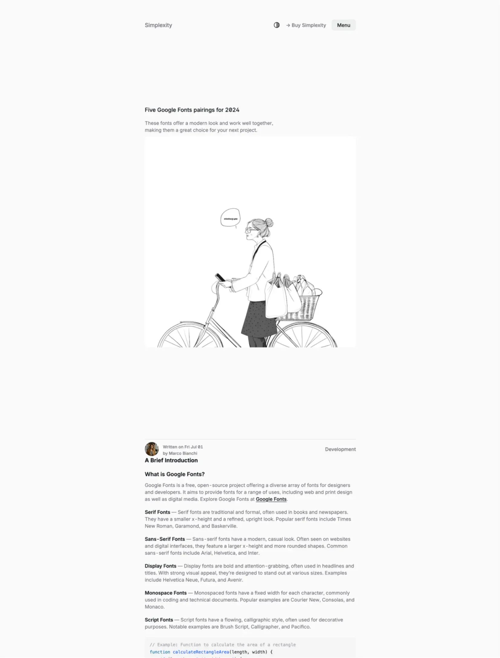 Simplexity article view