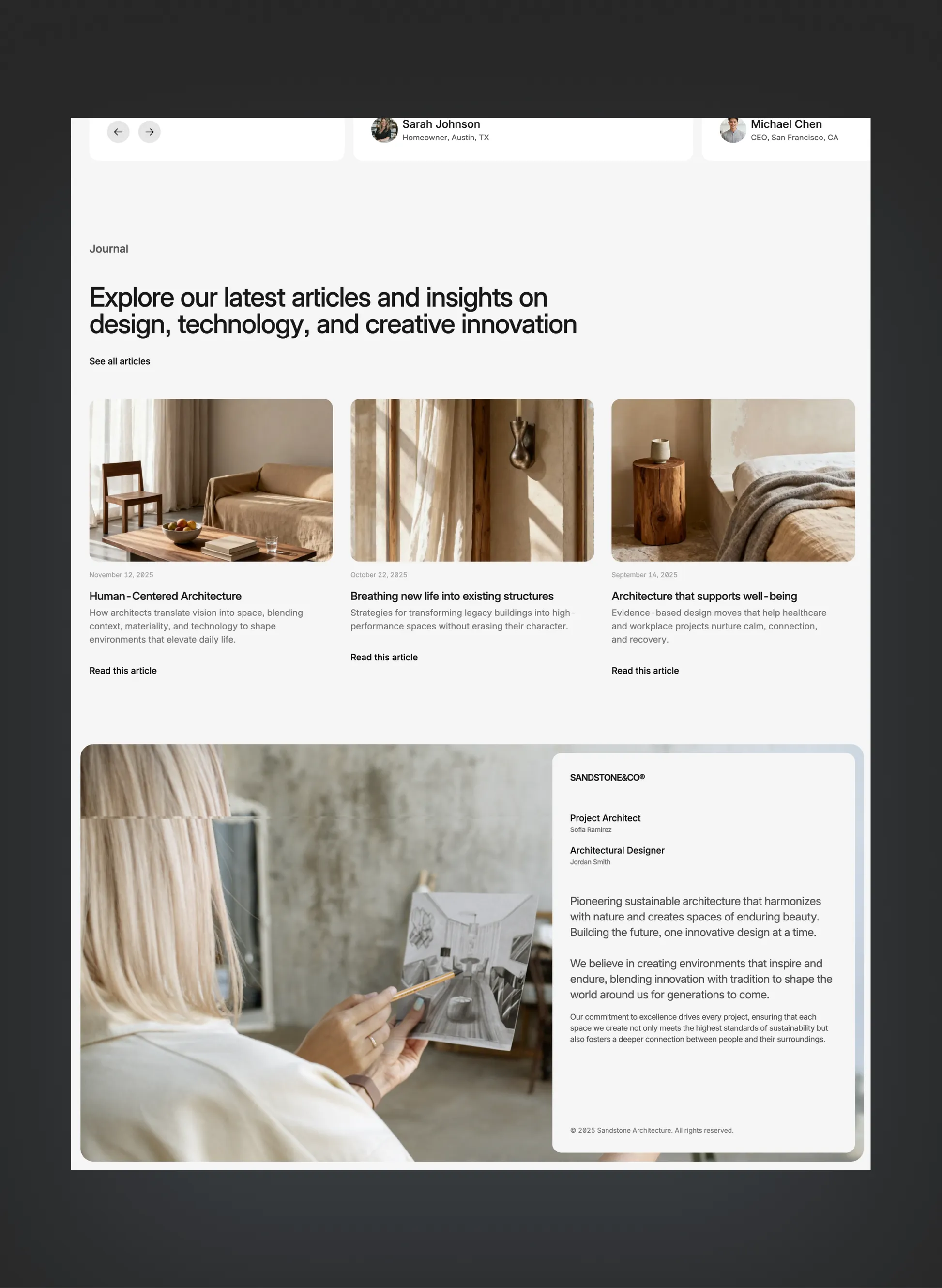 Sandstone careers and job listing page