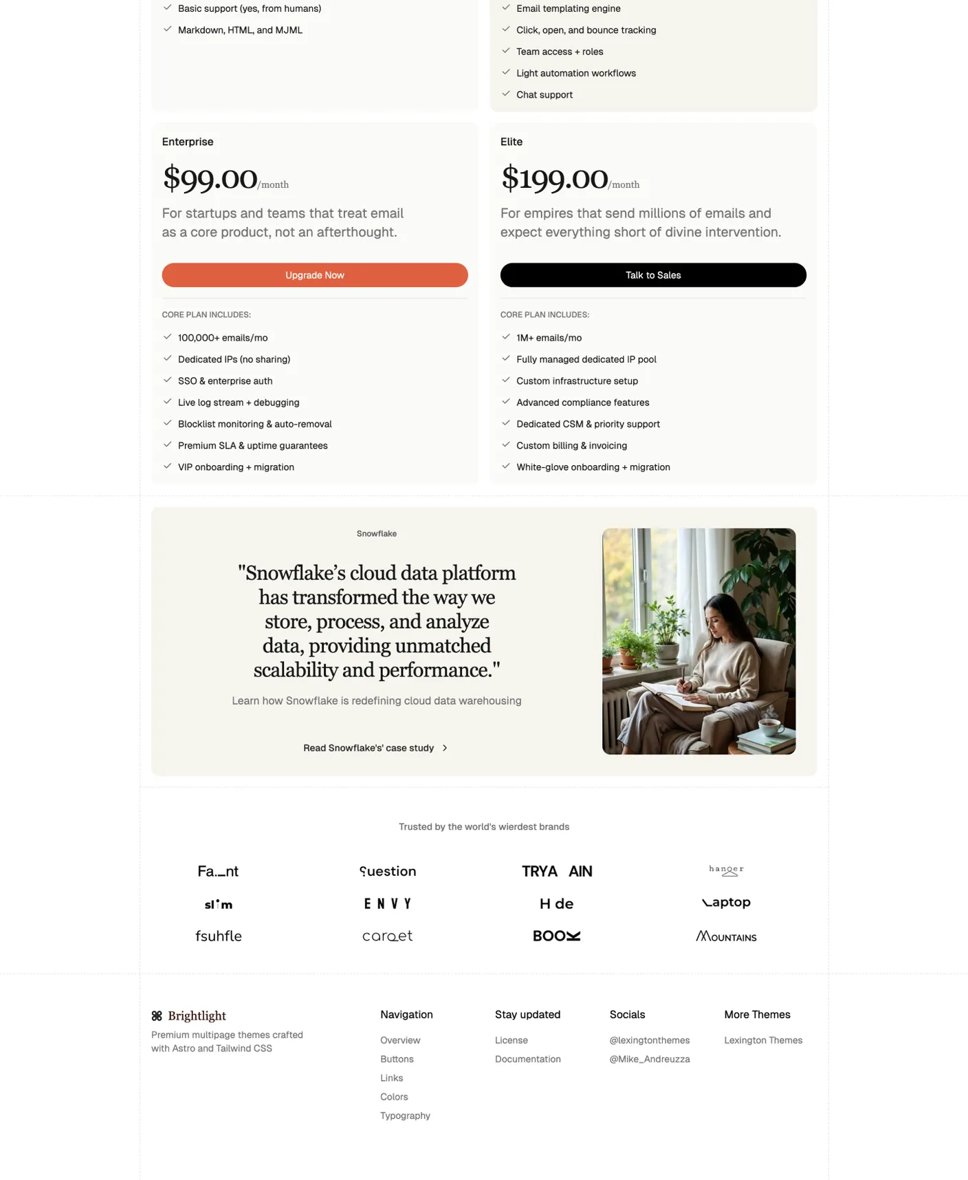 Brightlight page preview
