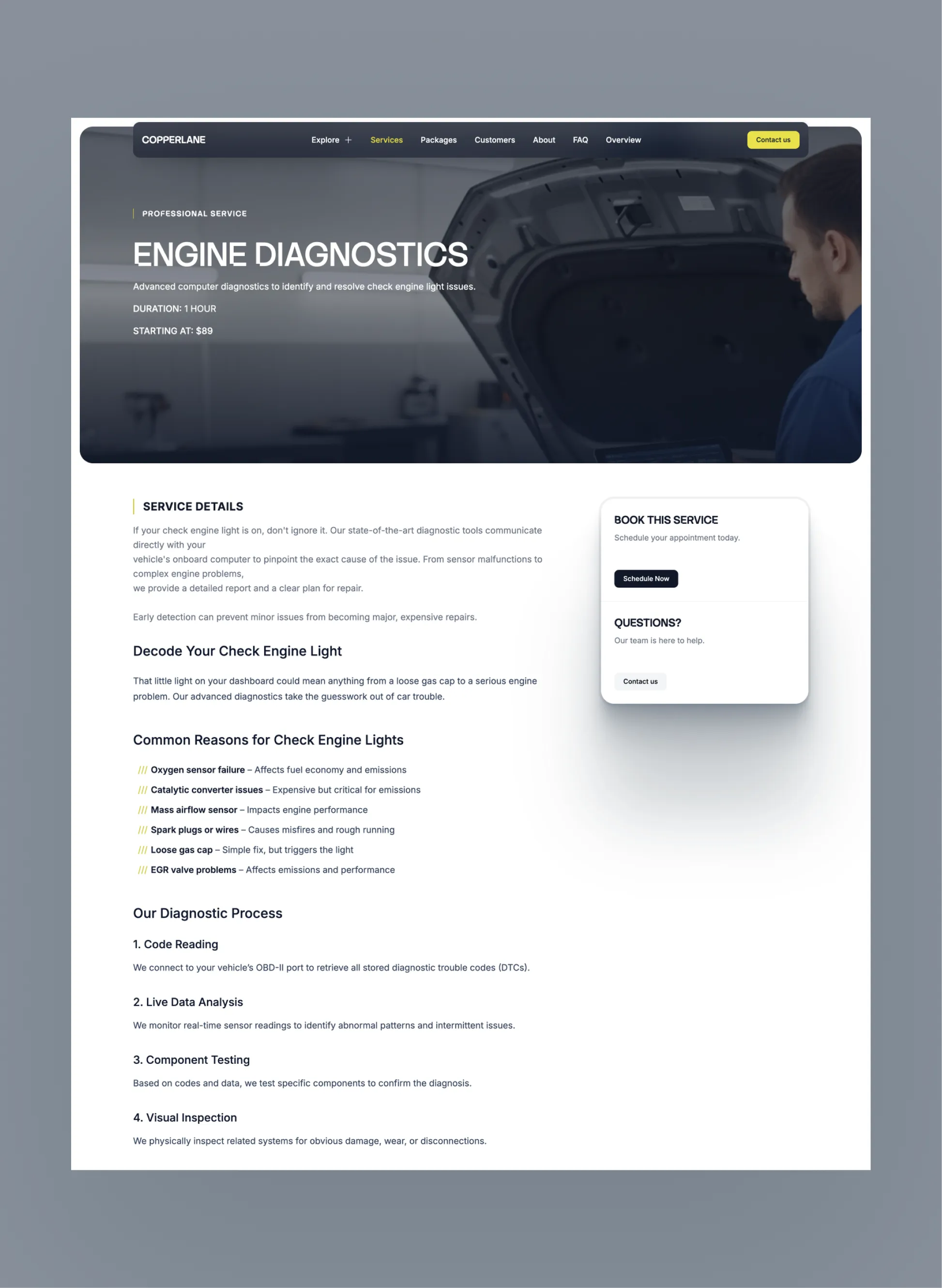 Copperlane blog and guides layout for car care content