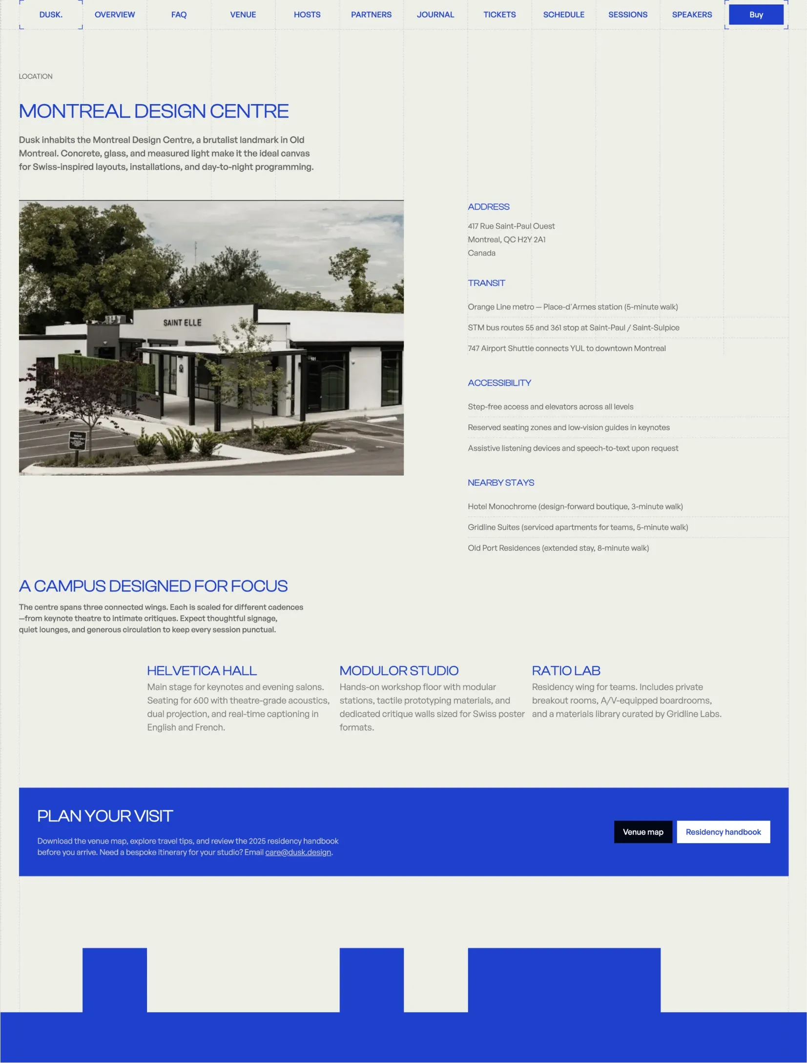 Dusk sponsors and partner showcase section