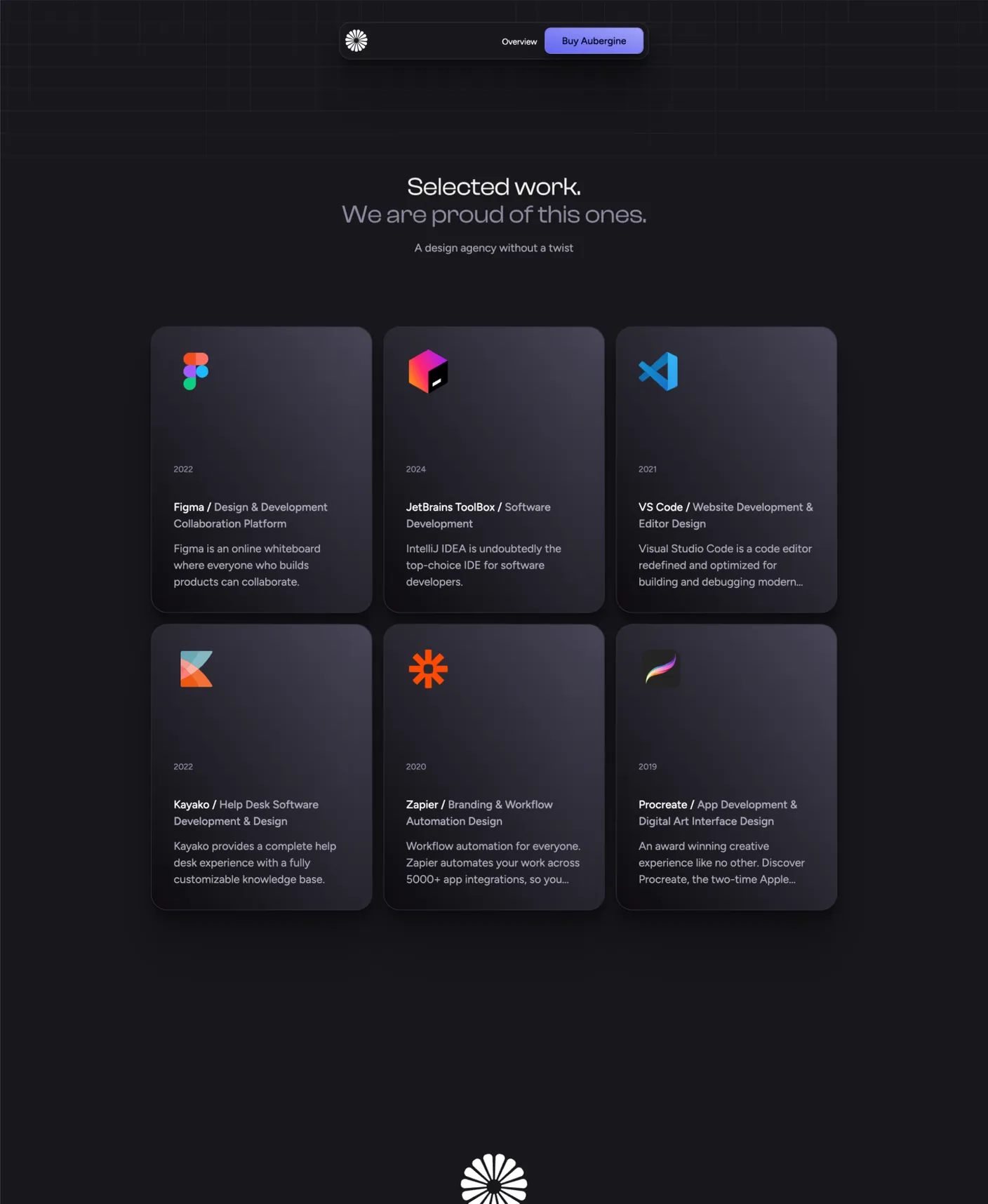 Aubergine page preview