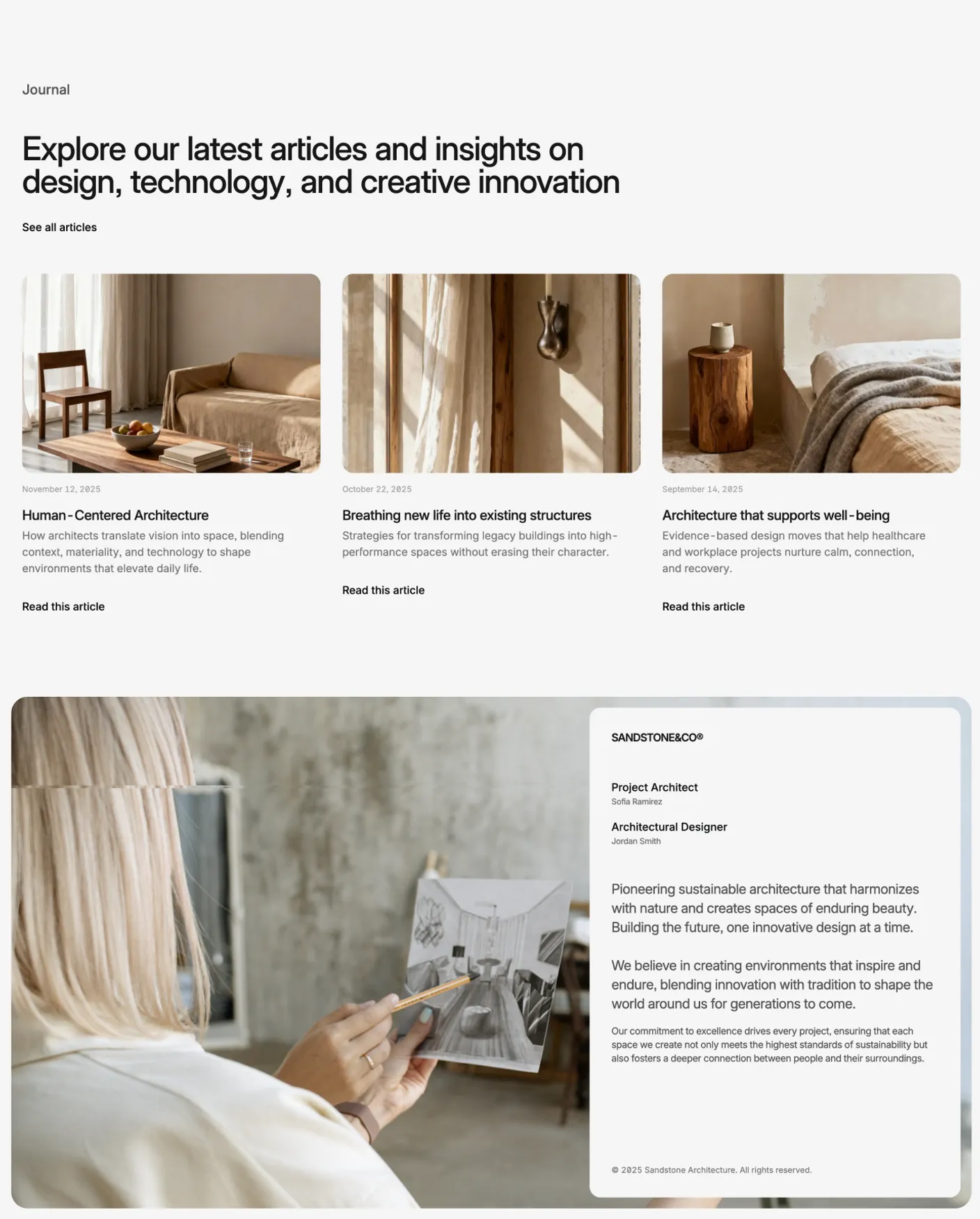 Sandstone careers and job listing page