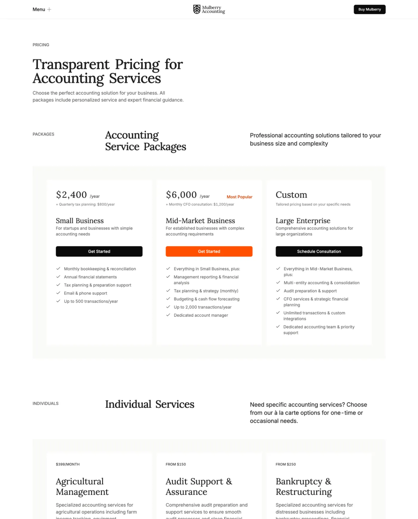 mulberry legal services blog layout for content marketing