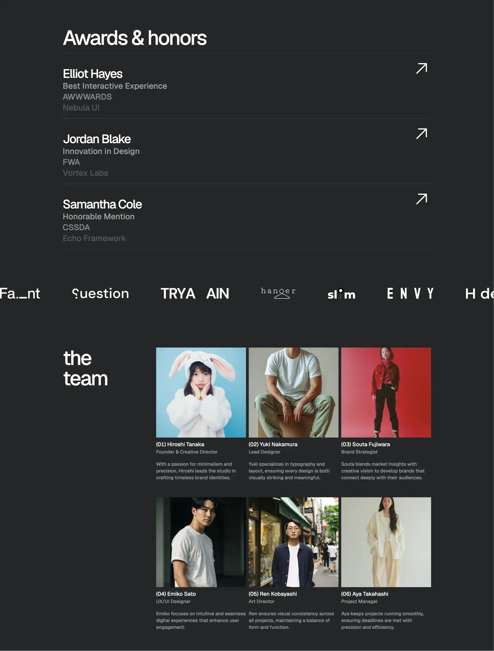 Kotei store page layout