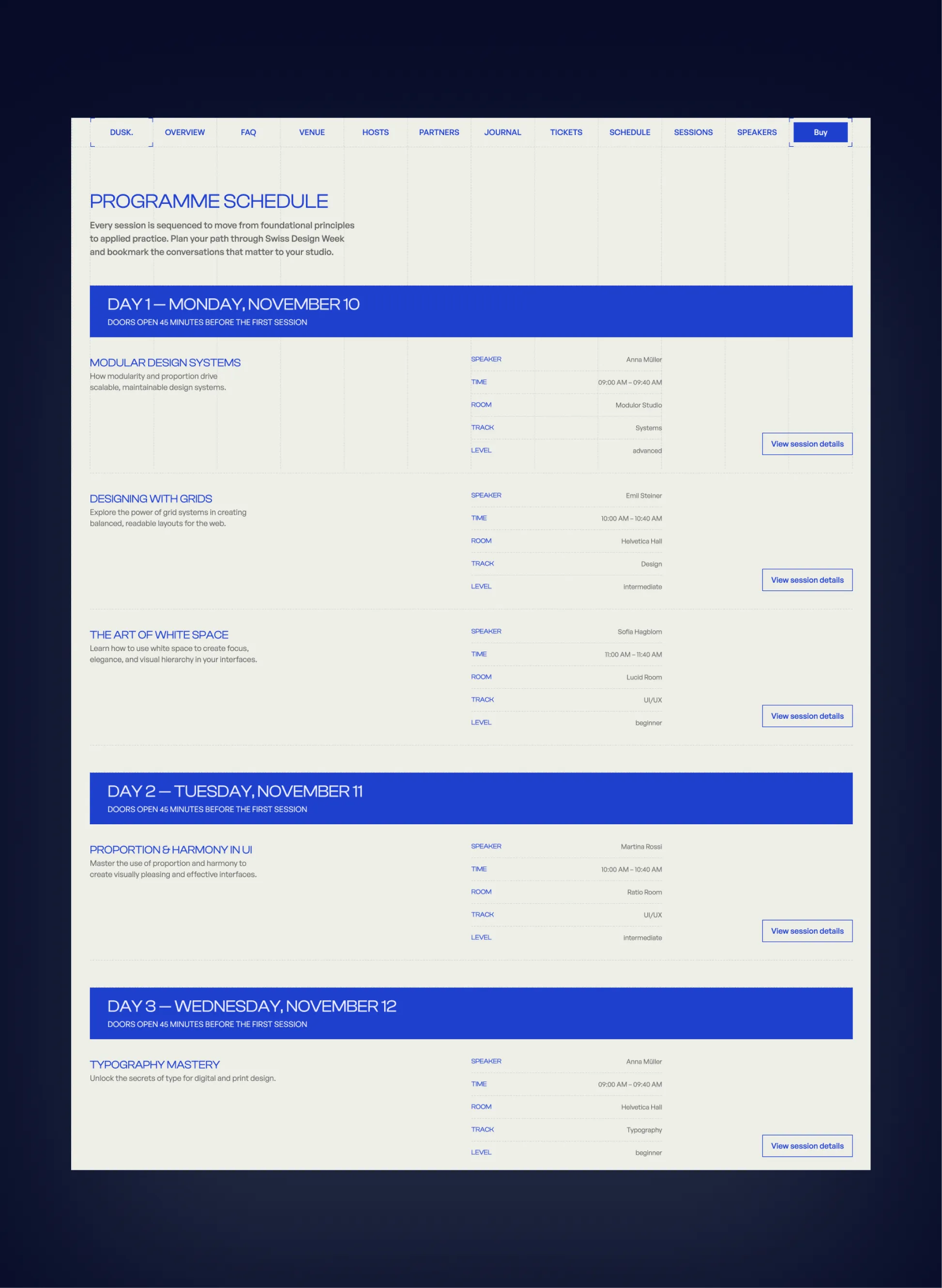 Dusk contact and registration flow