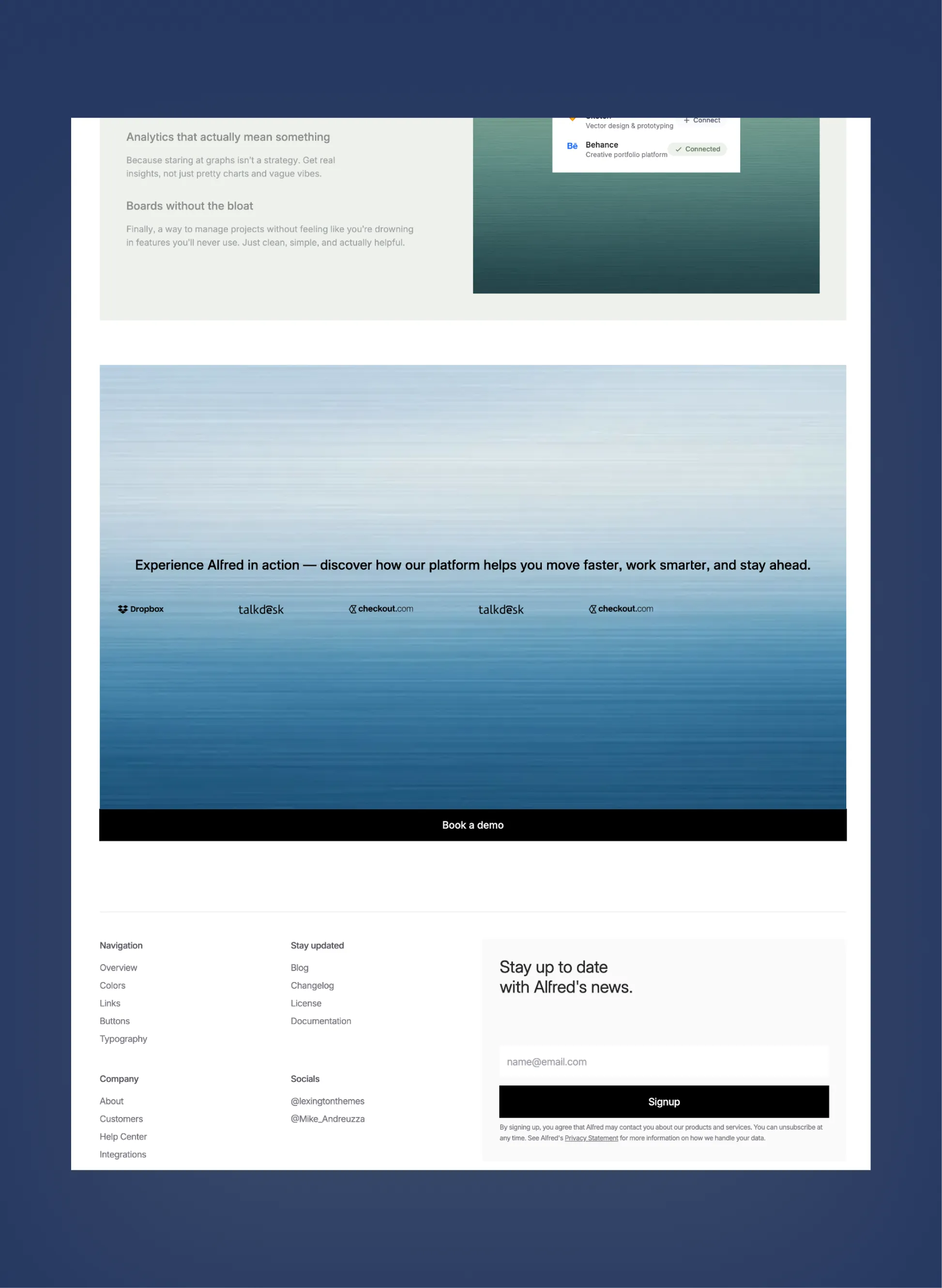 Alfred customers showcase page