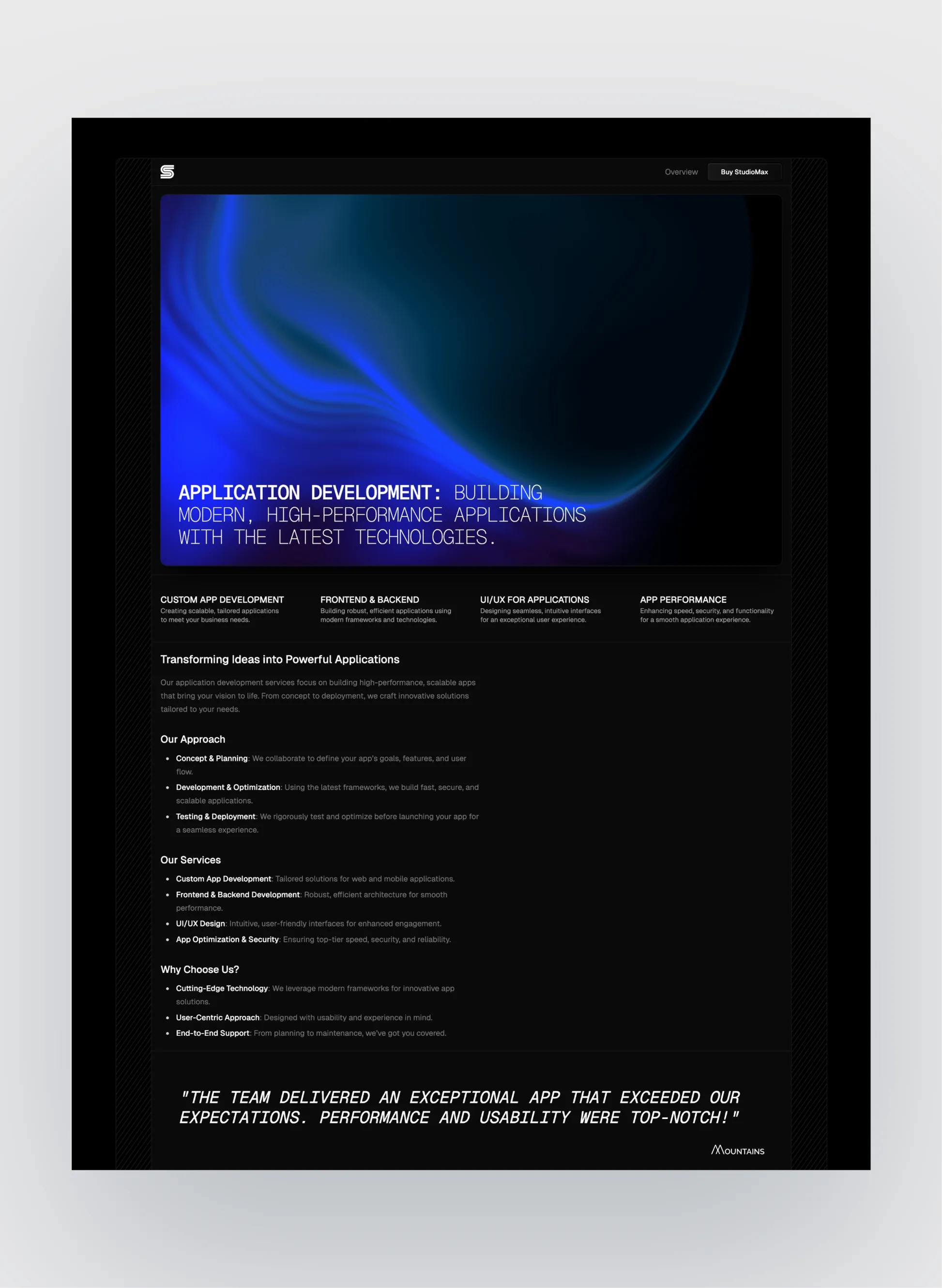 Studiomax blog layout