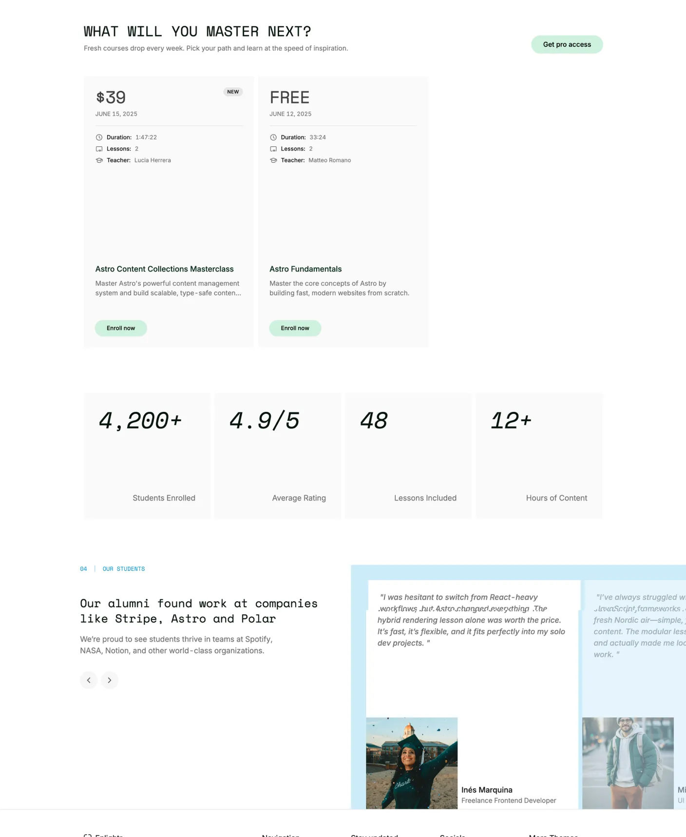 Enlightr page preview