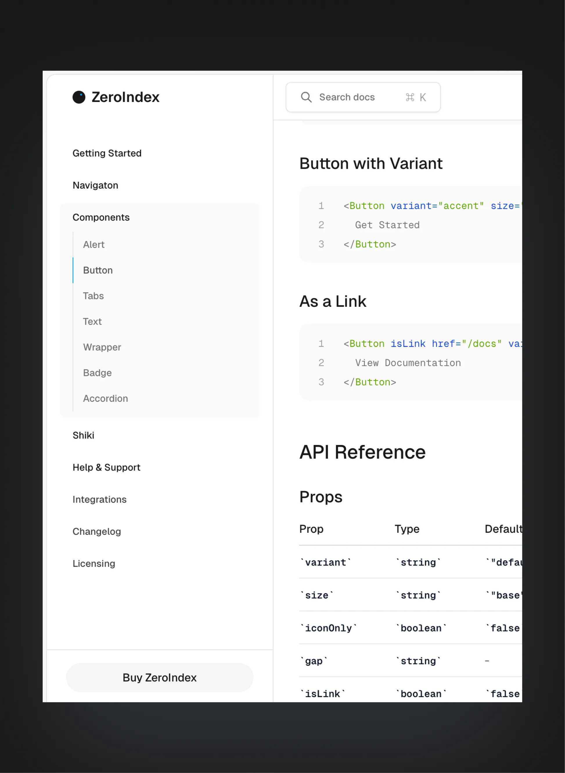 ZeroIndex team and contributors page