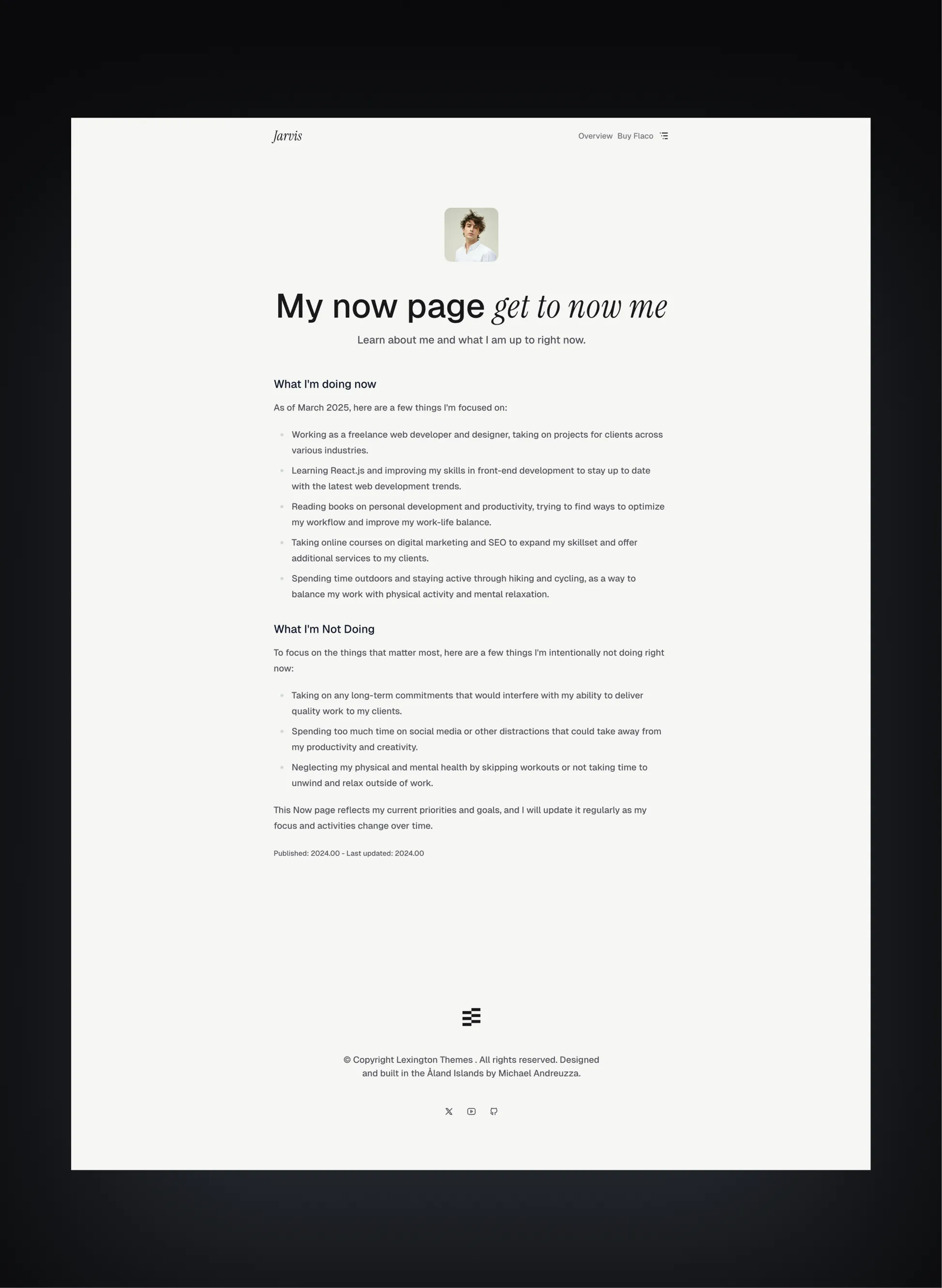 Flaco work showcase layout