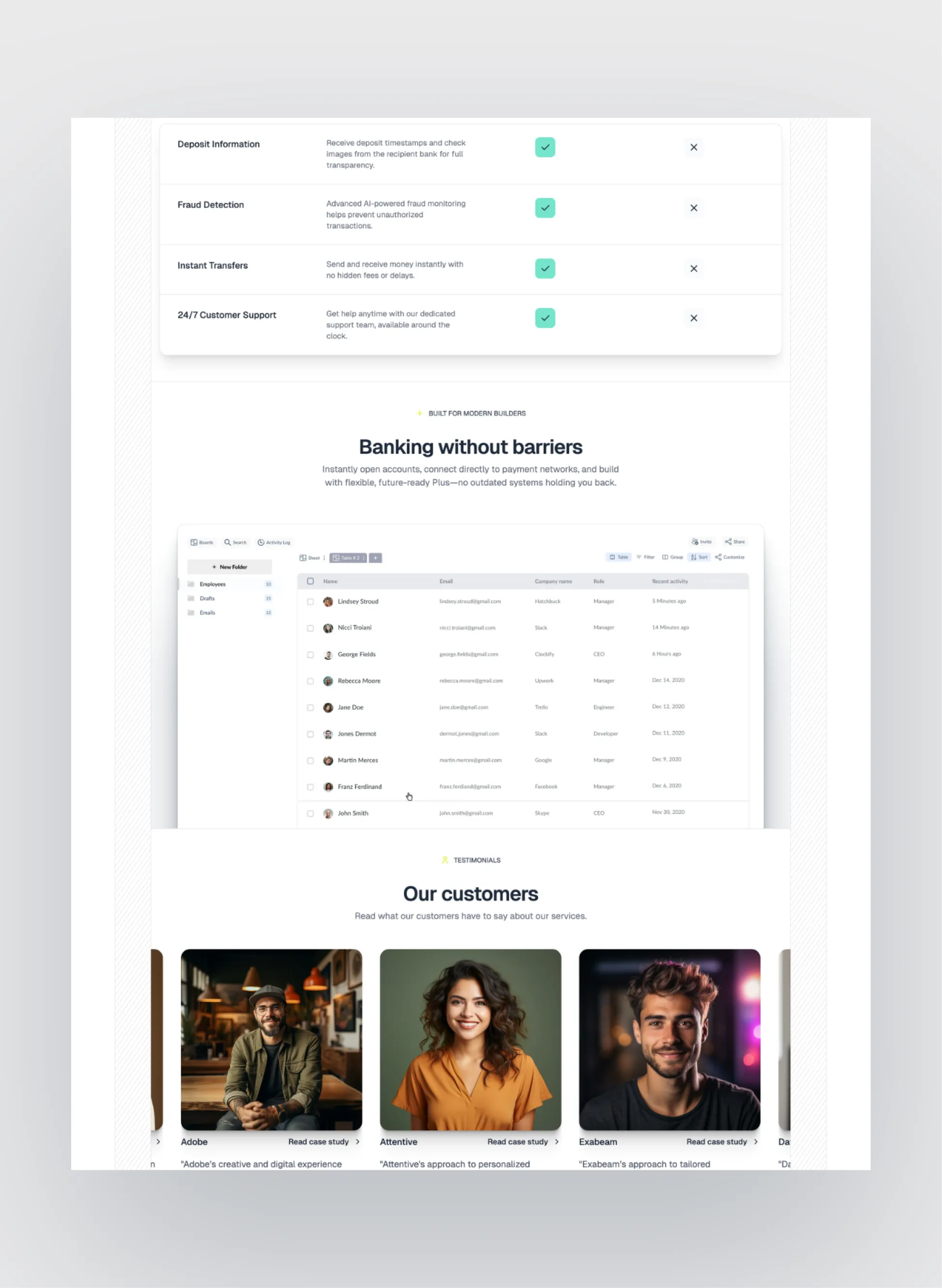 Spazio Bianco help center layout